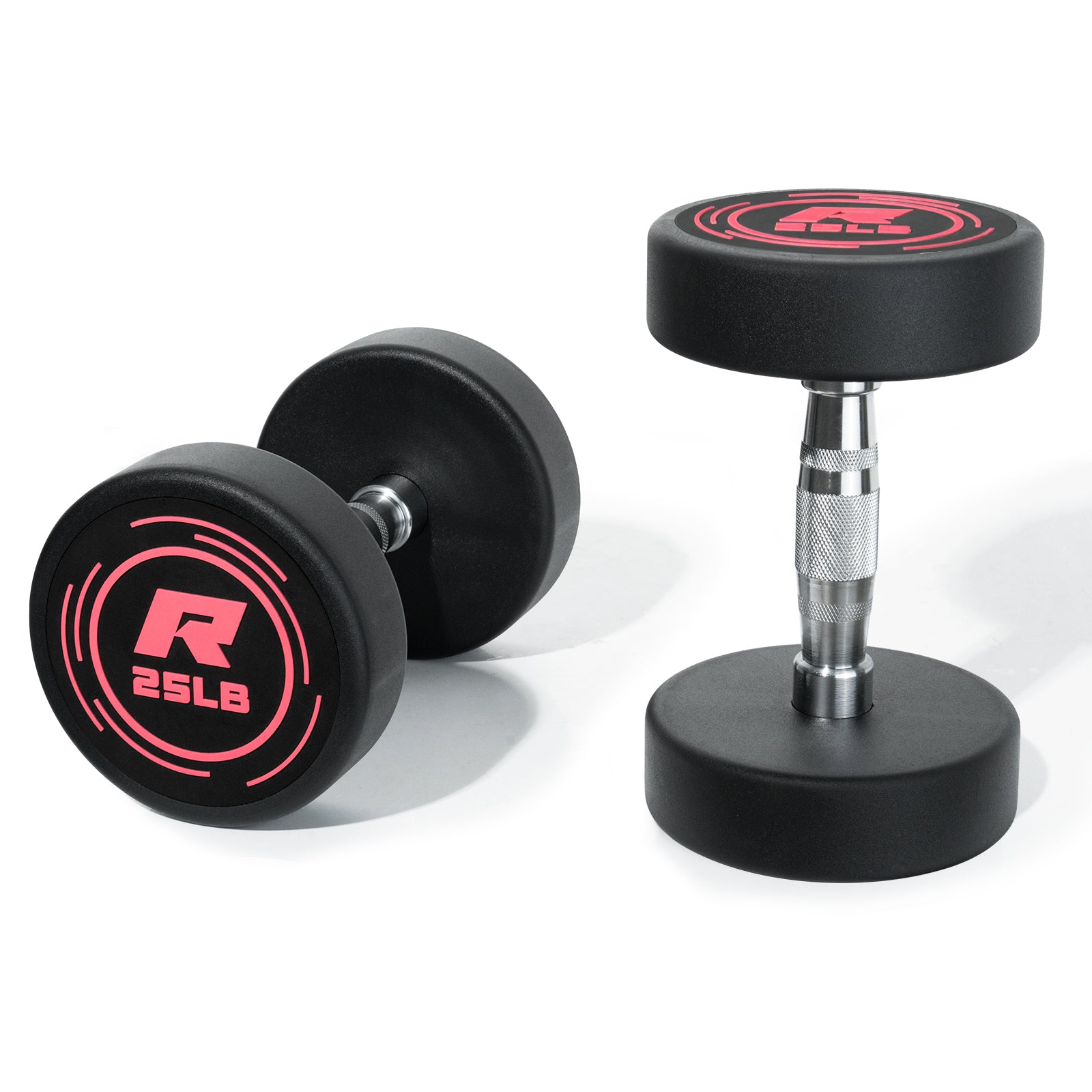 RitFit Pink PVC-Coated Round Dumbbells in Pairs