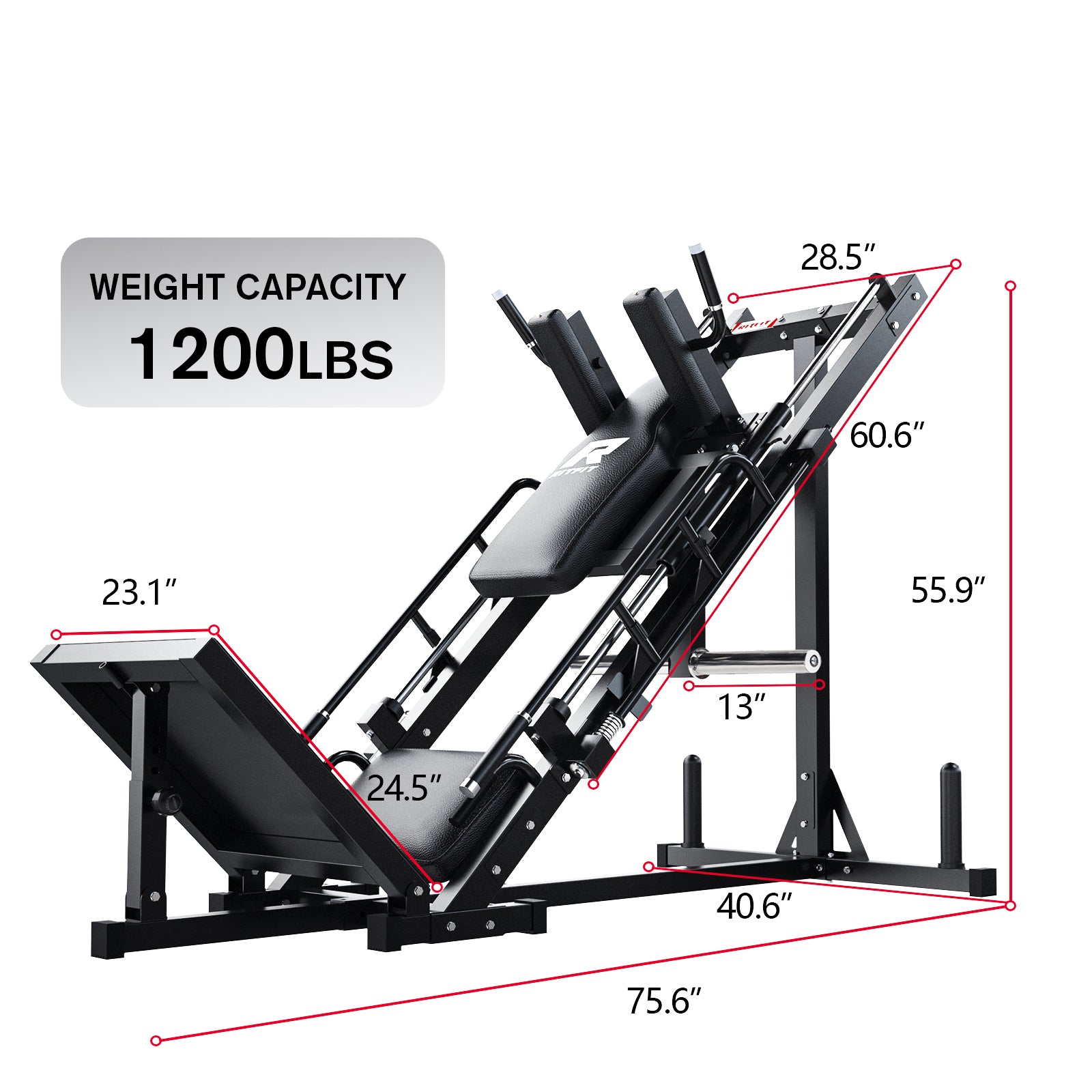 RitFit BLP01  2-In-1 Leg Press and Hack Squat Machine - RitFit