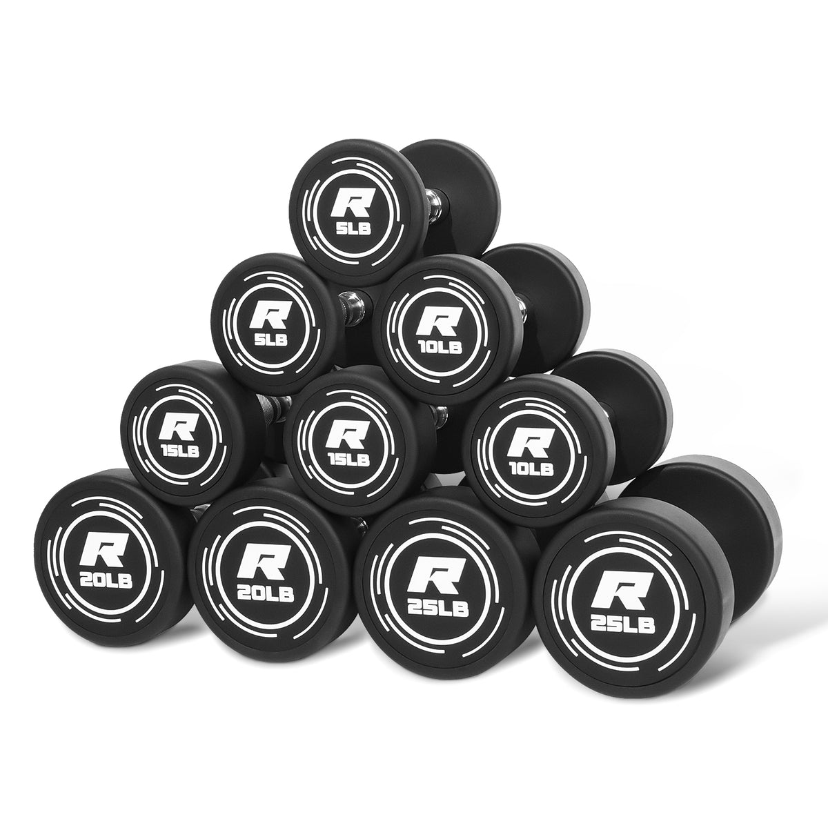 RitFit PVC Coated Round Head Dumbbells in Pairs - RitFit