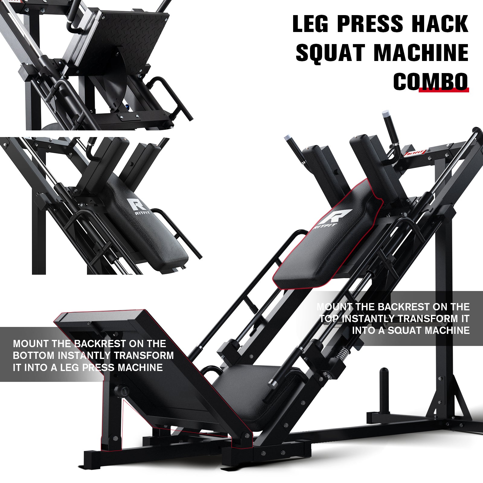 RitFit BLP01  2-In-1 Leg Press and Hack Squat Machine - RitFit