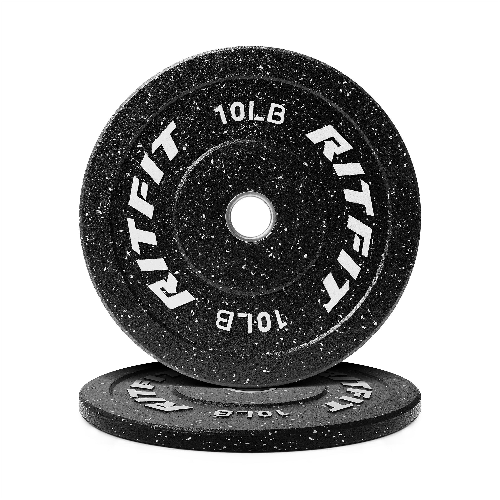 RitFit Fleck Bumper Plates 2-Inch Olympic Rubber Weight Plates - RitFit