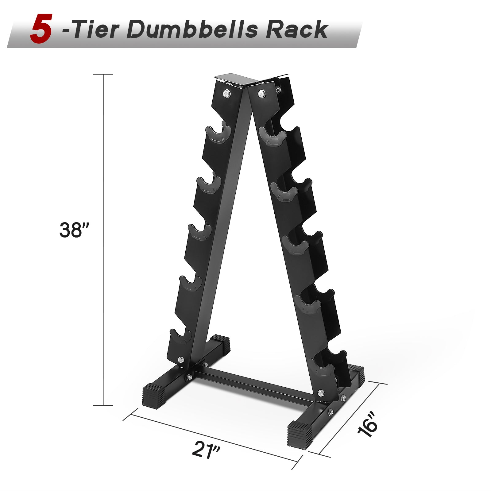 RitFit PVC Coated Round Head Dumbbells Set with Rack - RitFit