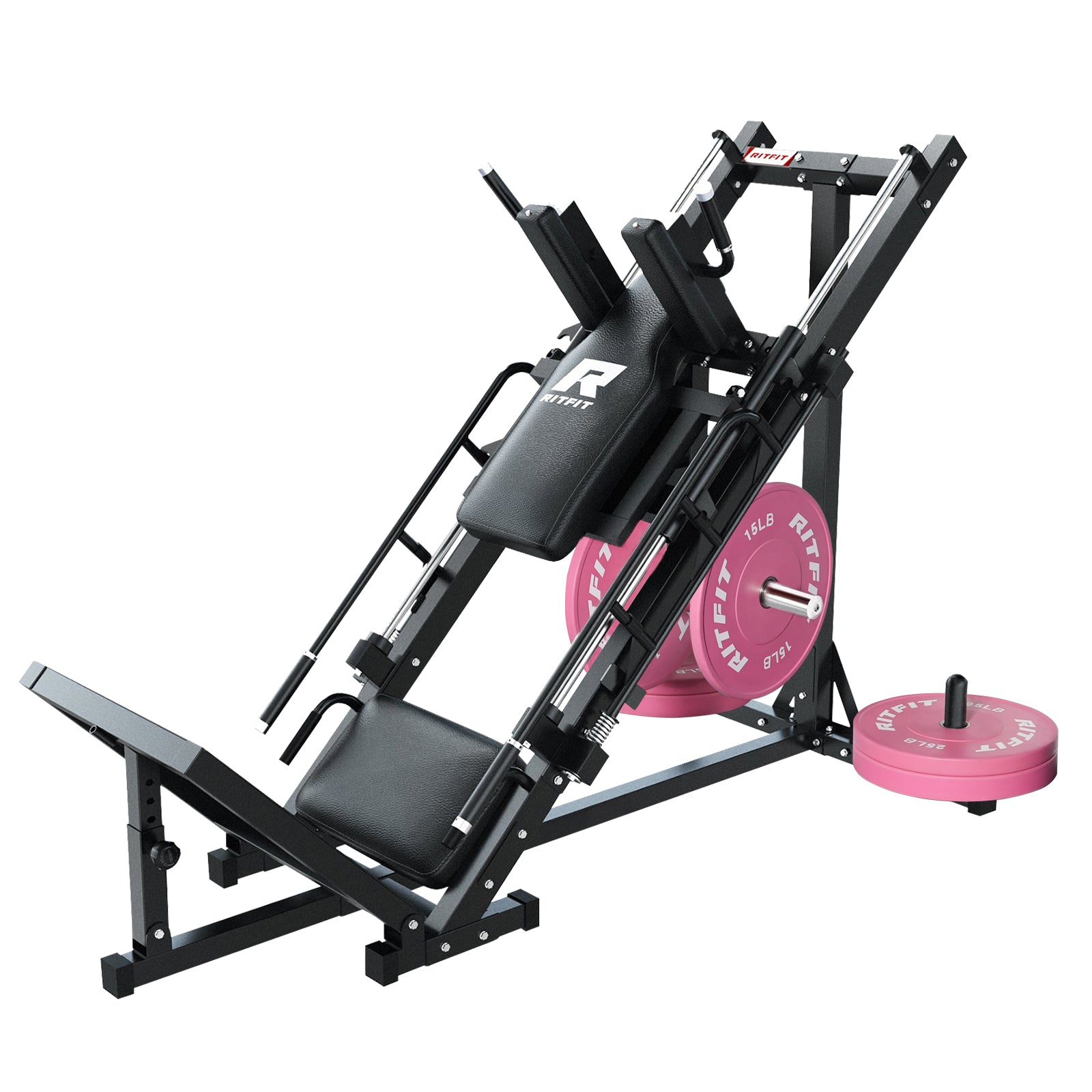 RitFit BLP01 45 Degree 3-In-1 Leg Press Hack Squat and Calf Raise Machine