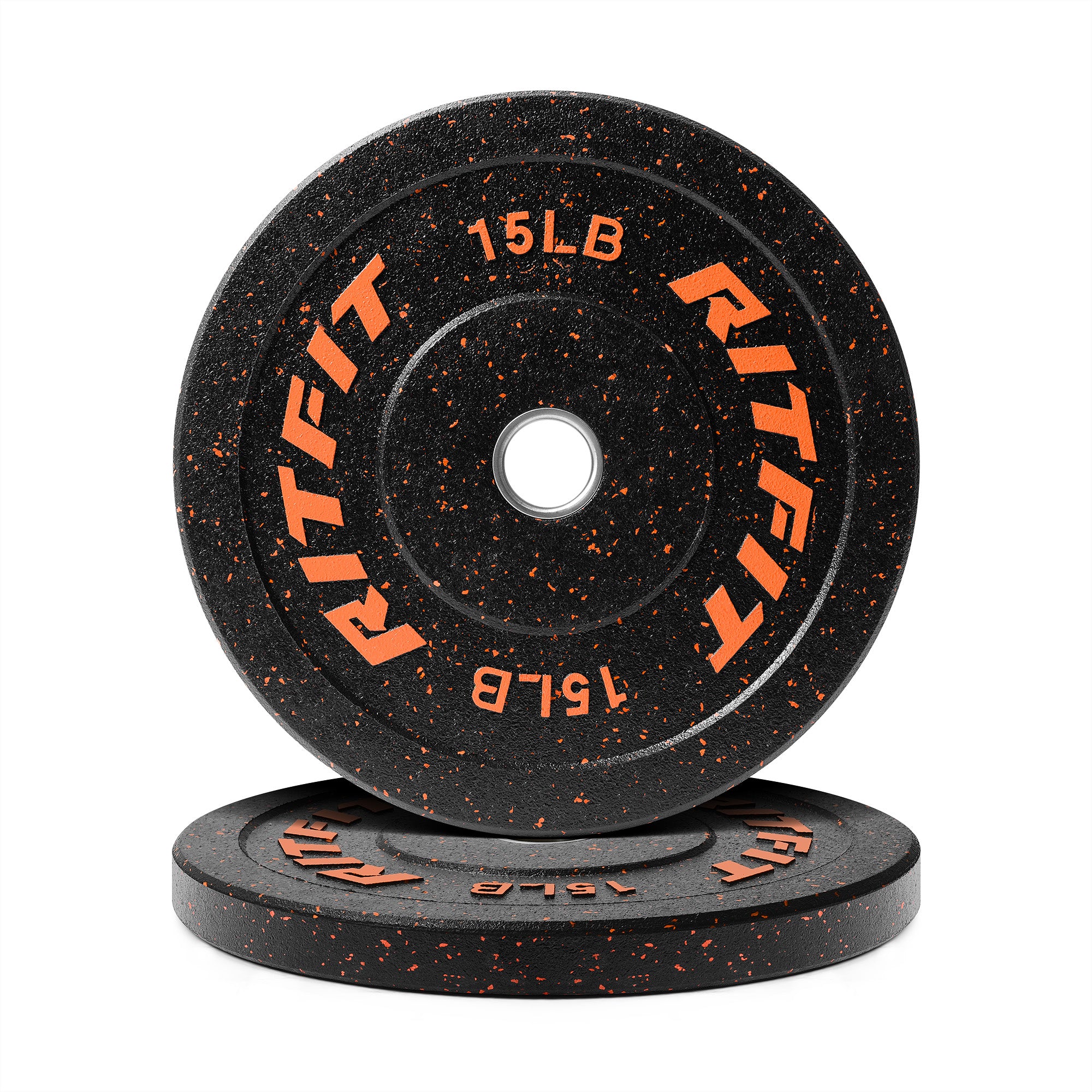 RitFit Fleck Bumper Plates 2-Inch Olympic Rubber Weight Plates - RitFit