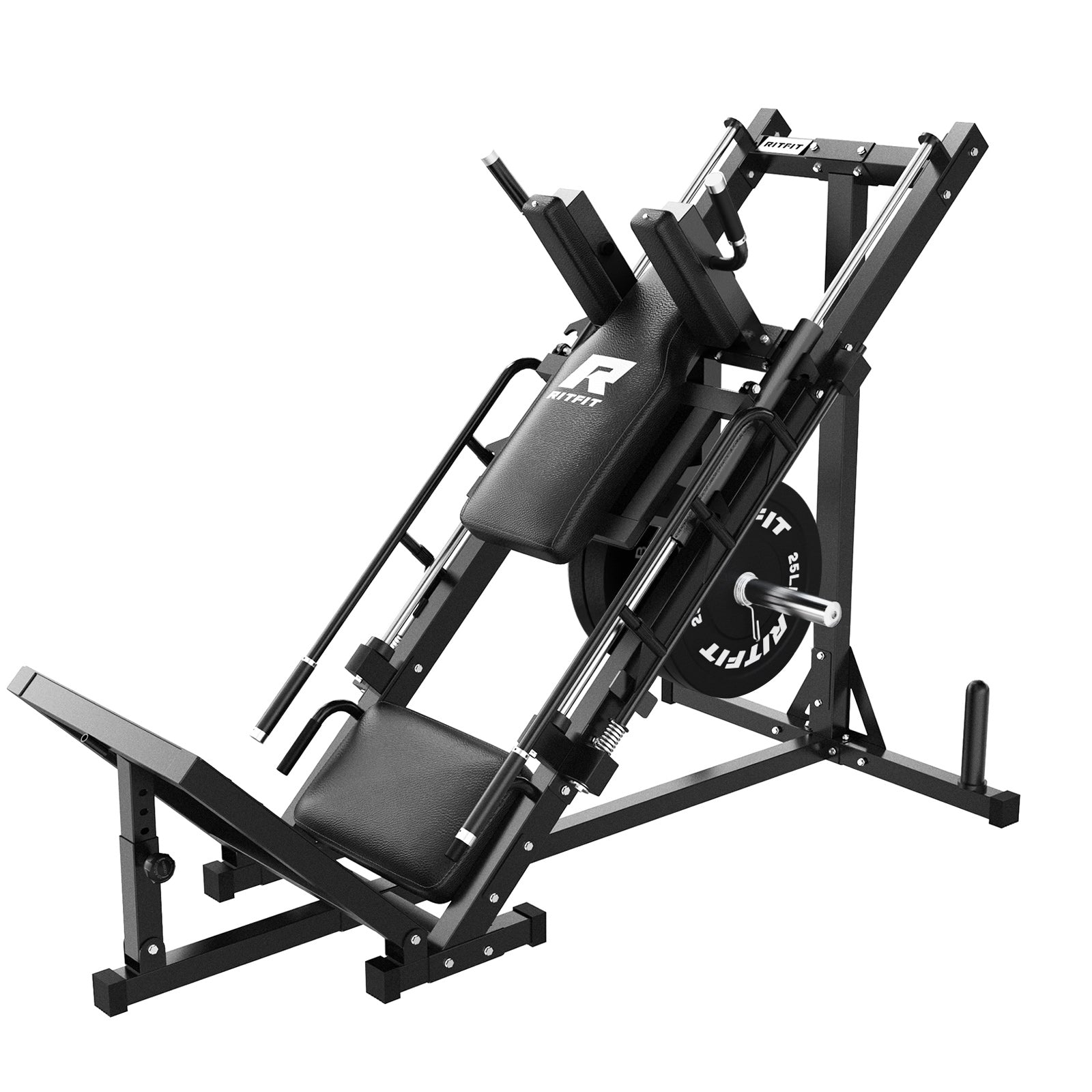 RitFit BLP01 45 Degree 3-In-1 Leg Press Hack Squat and Calf Raise Machine