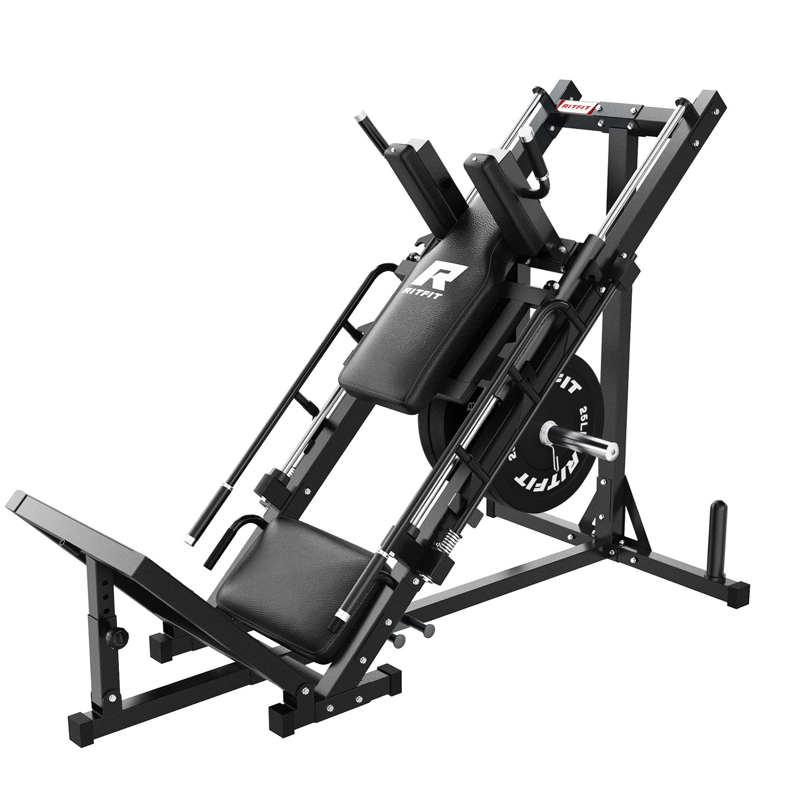 RitFit BLP01 Package 45 Degree 3-In-1 Leg Press Hack Squat and Calf Raise Machine