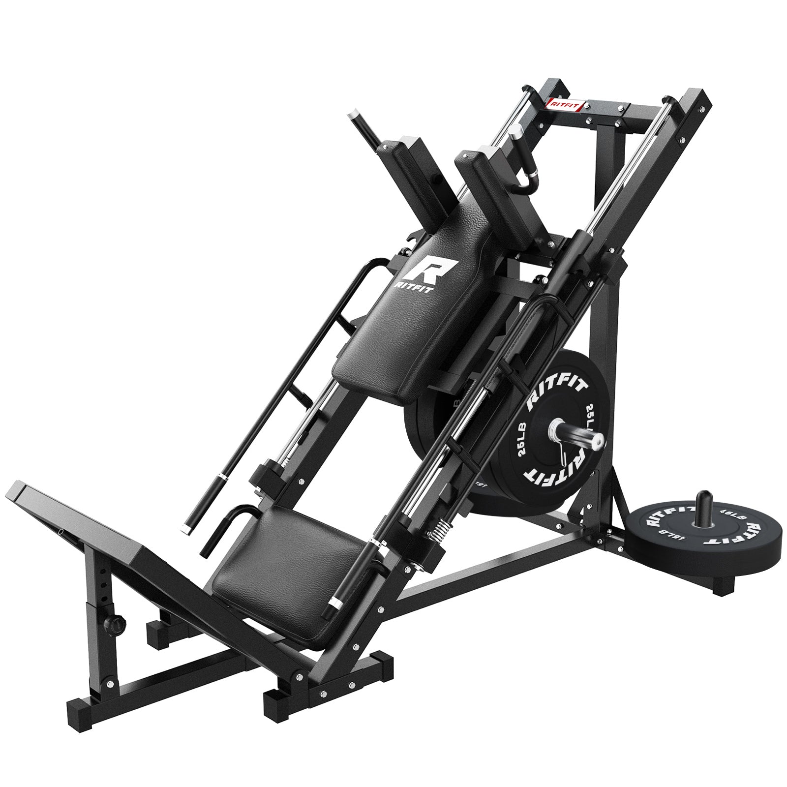 RitFit BLP01 Package 45 Degree 3-In-1 Leg Press Hack Squat and Calf Raise Machine