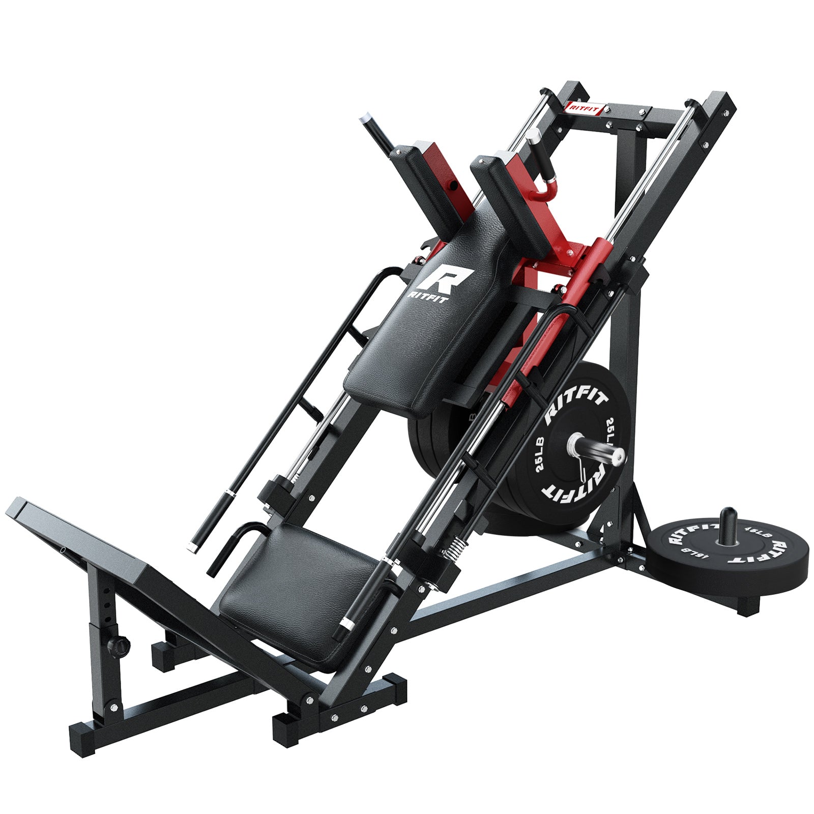 RitFit BLP01 45 Degree 3-In-1 Leg Press Hack Squat and Calf Raise Machine