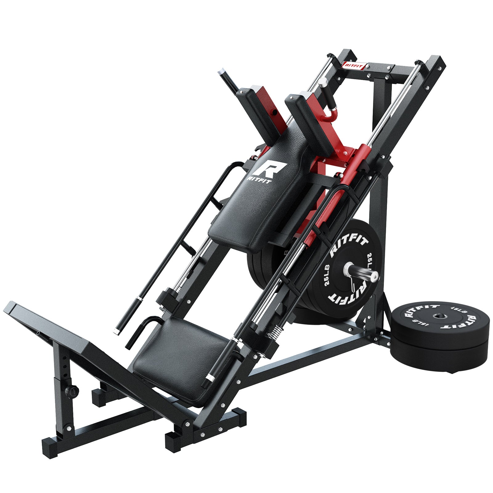 RitFit BLP01 45 Degree 3-In-1 Leg Press Hack Squat and Calf Raise Machine