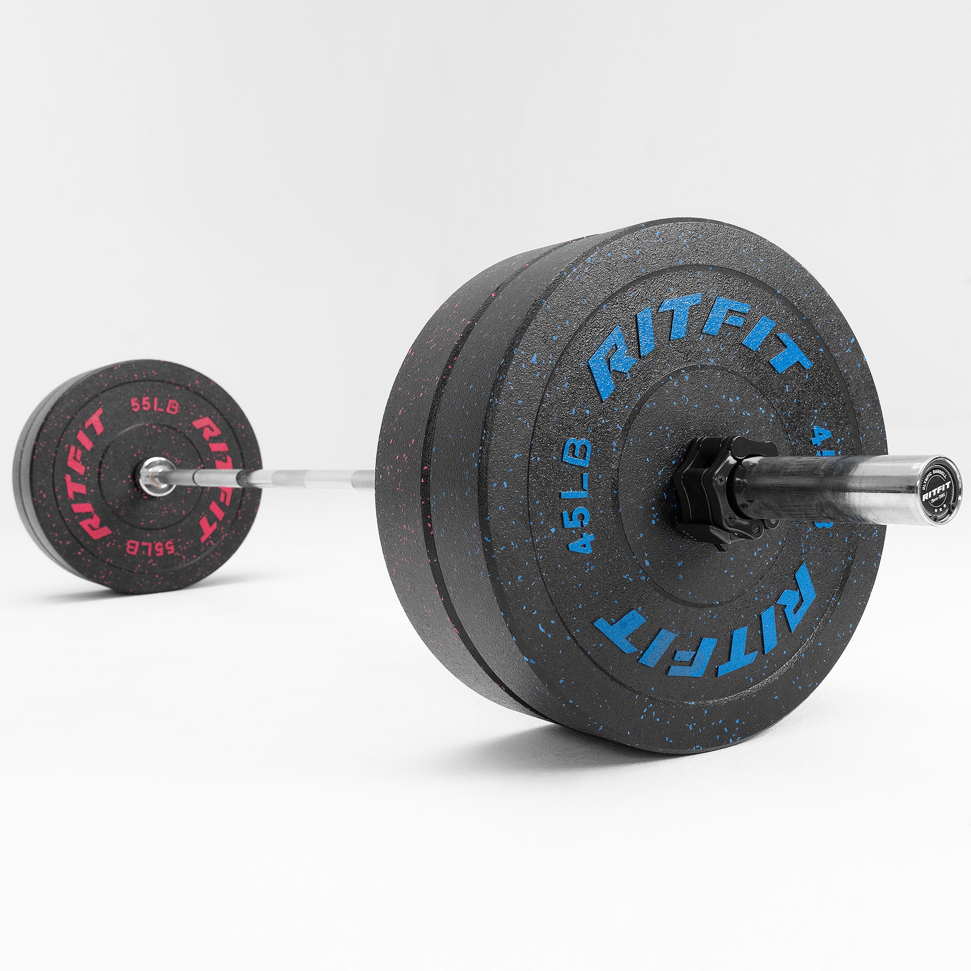 RitFit Fleck Bumper Plates 2-Inch Olympic Rubber Weight Plates - RitFit