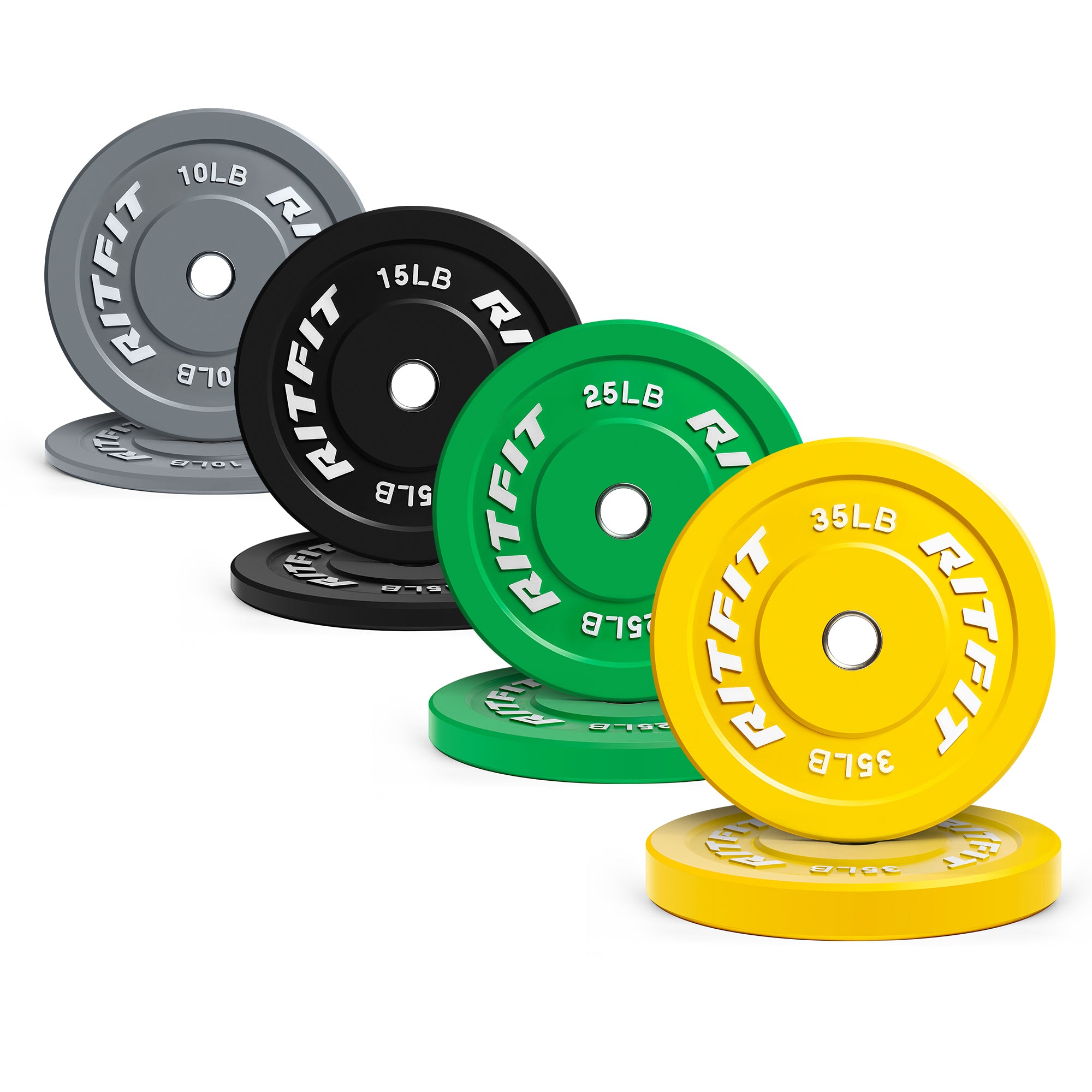 RitFit Color Bumper Plates Olympic 2-Inch Rubber - RitFit