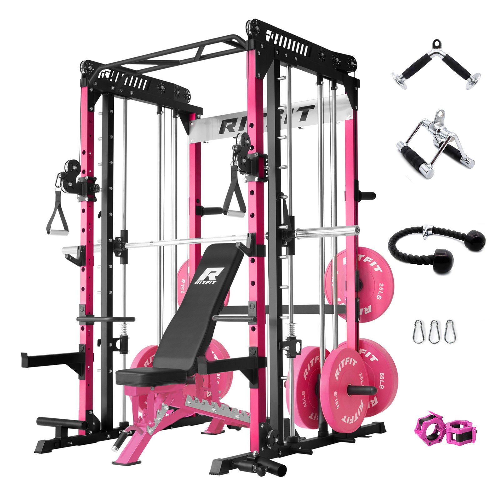 RitFit P6 All-In-One Pink Home Gym Package