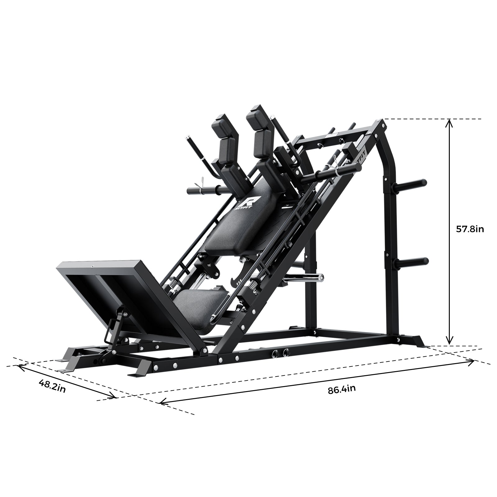 RitFit GAZELLE PRO 3-In-1 Leg Press and Hack Squat Machine