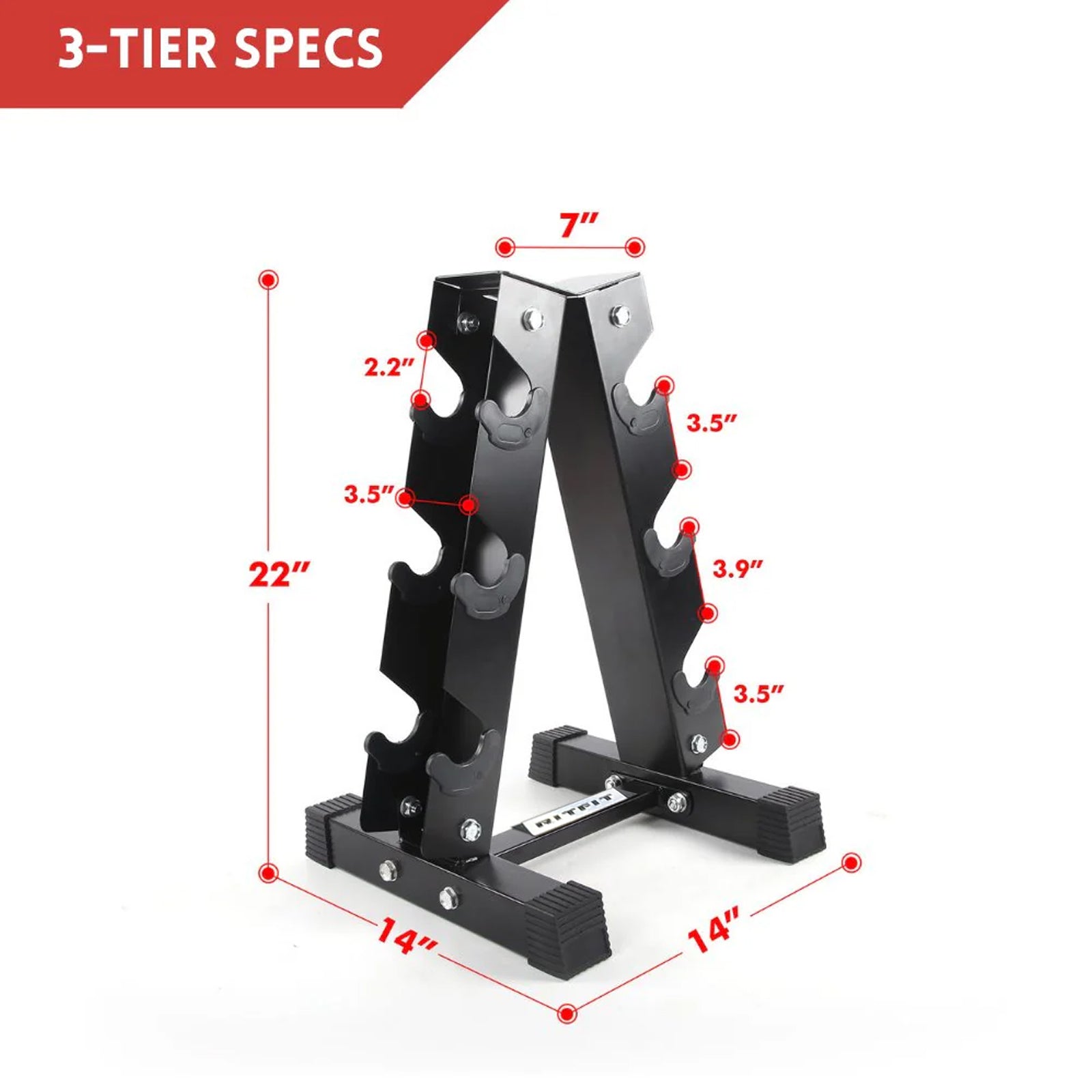 RitFit A-Frame Dumbbell Storage Rack Stand 3/5/6 Pairs