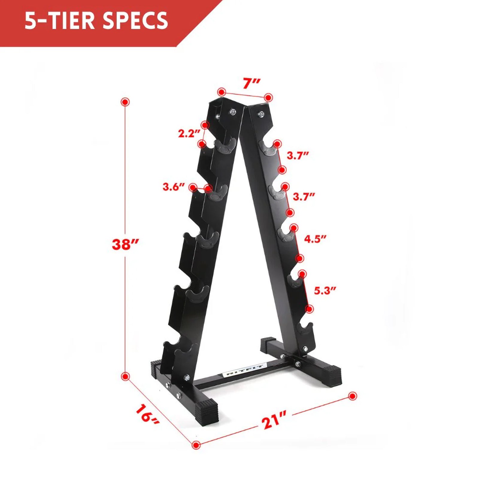 RitFit A-Frame Dumbbell Storage Rack Stand 3/5/6 Pairs