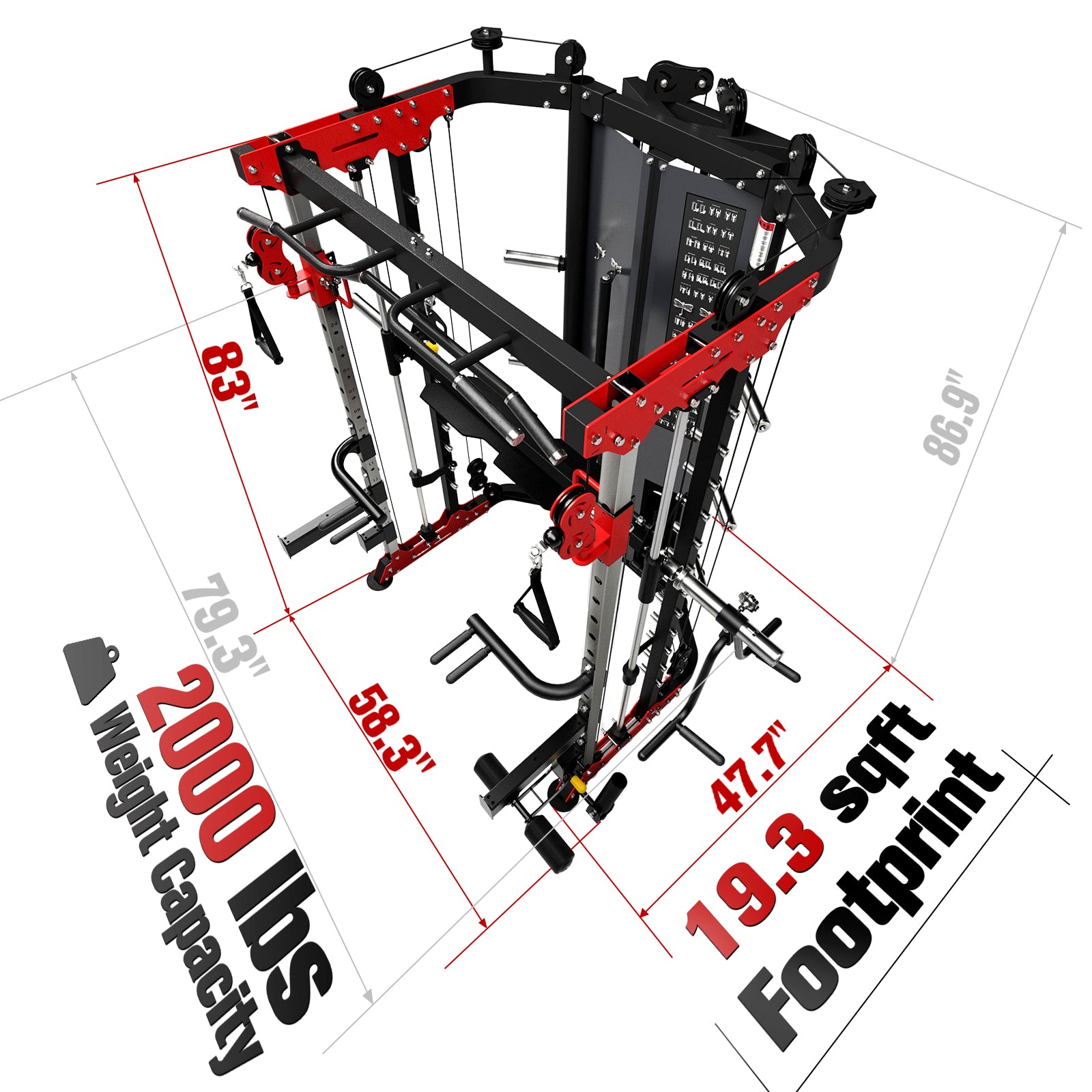 RitFit BPC05 Smith Machine Home Gym Package