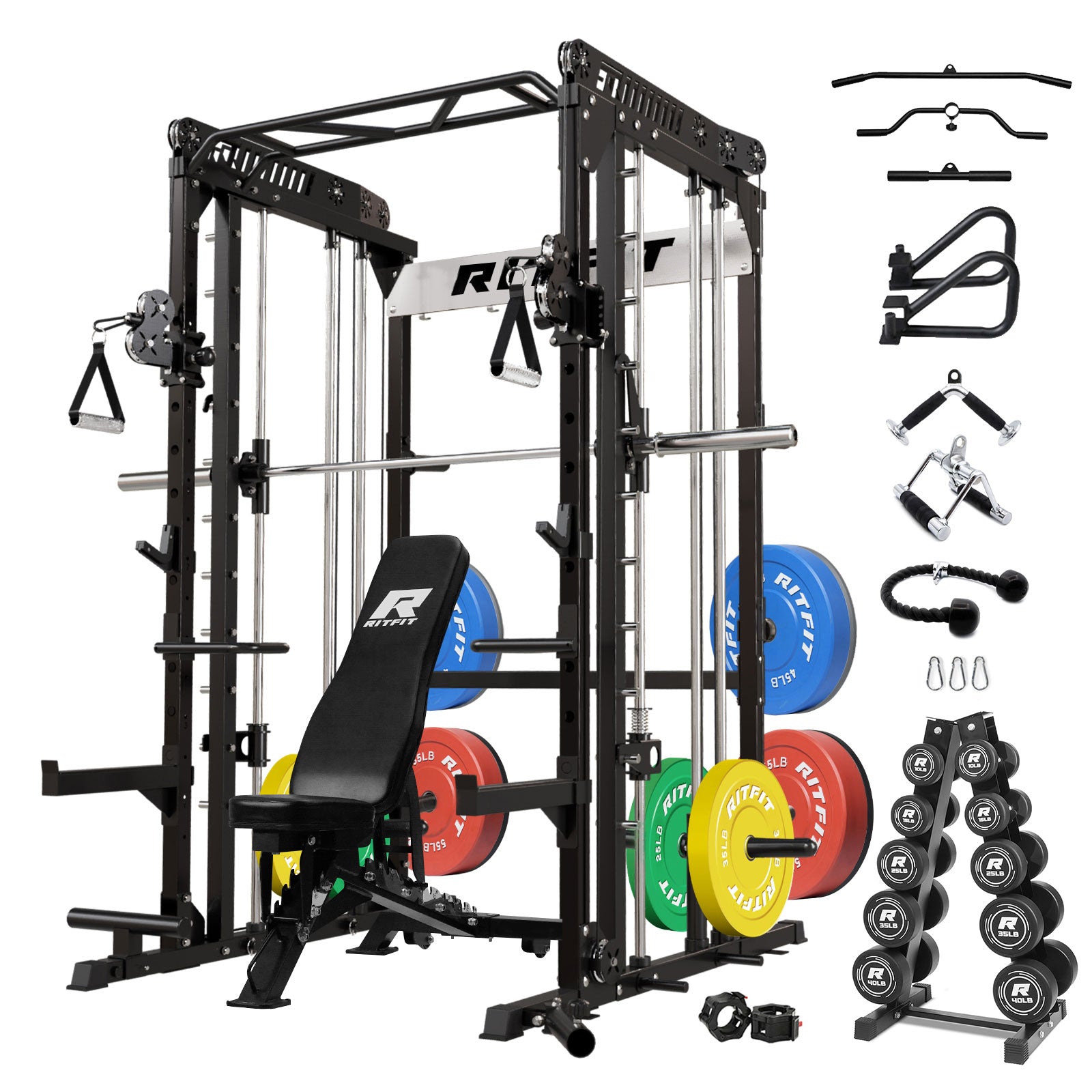 RitFit M1 2.0 Smith Machine Home Gym Package Comprehensive All-In-One Workout System