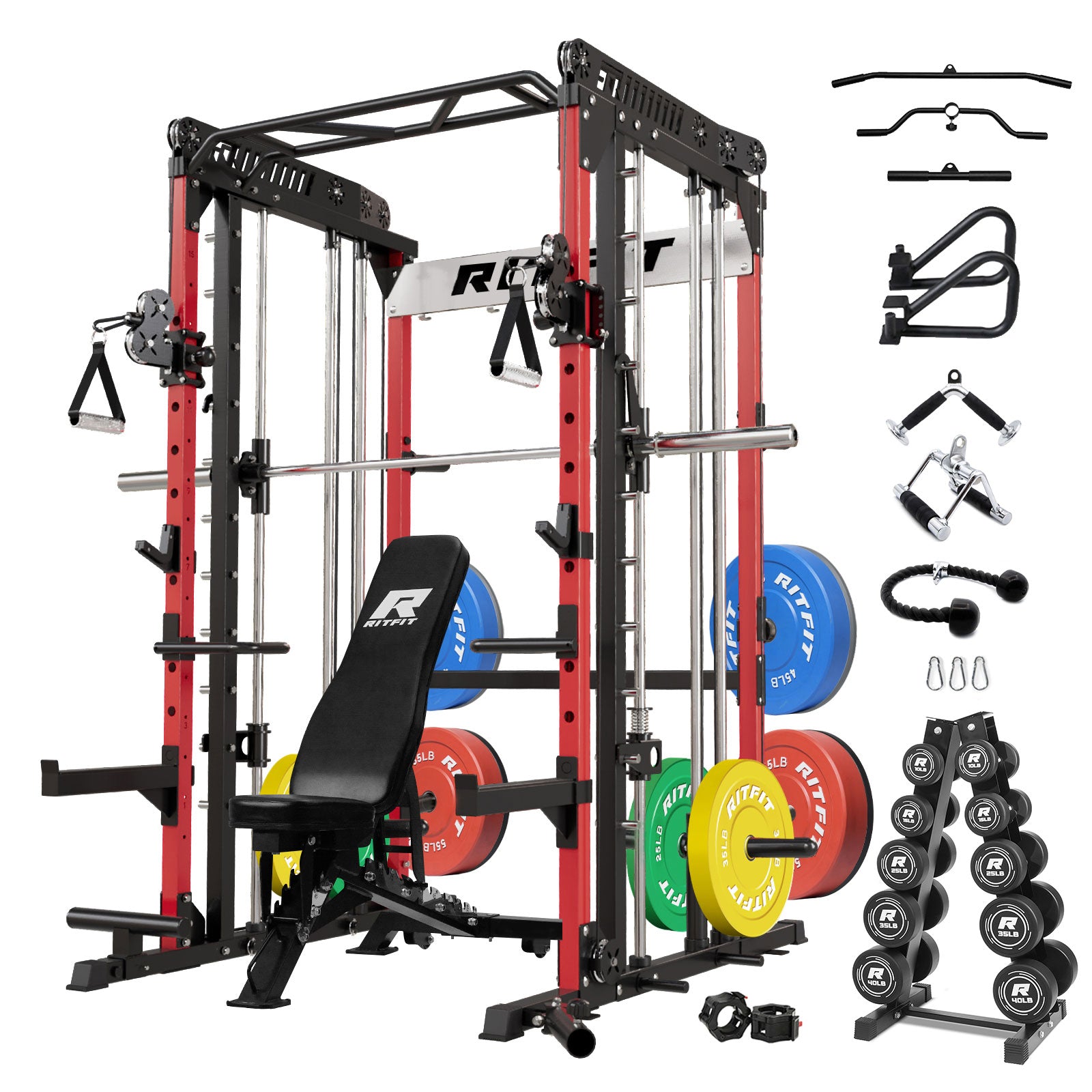 RitFit M1 2.0 Smith Machine Home Gym Package Comprehensive All-In-One Workout System