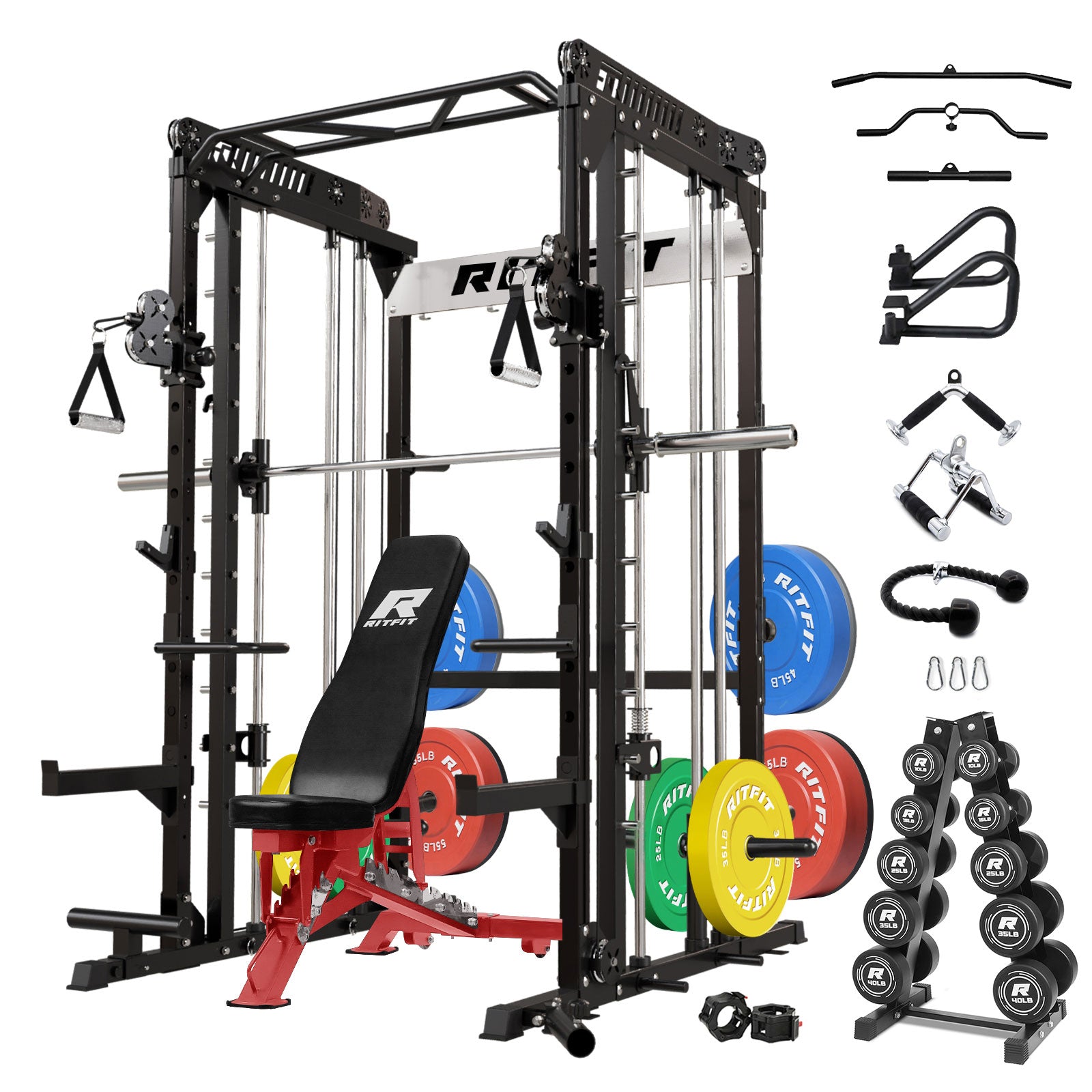 RitFit M1 2.0 Smith Machine Home Gym Package Comprehensive All-In-One Workout System