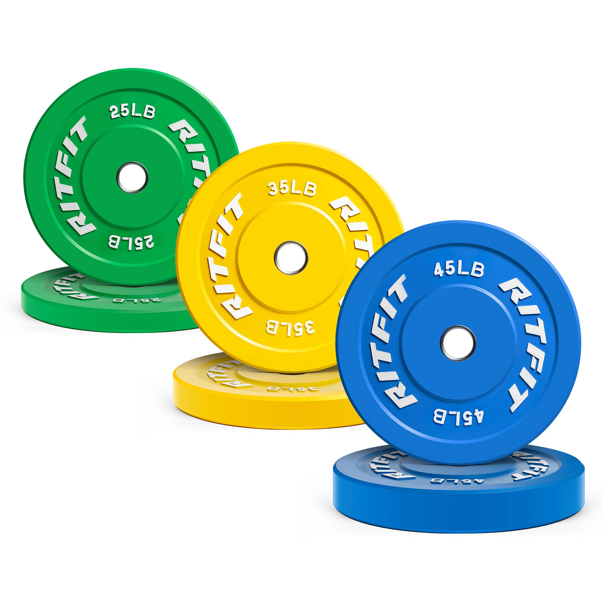 RitFit Color Bumper Plates Olympic 2-Inch Rubber - RitFit