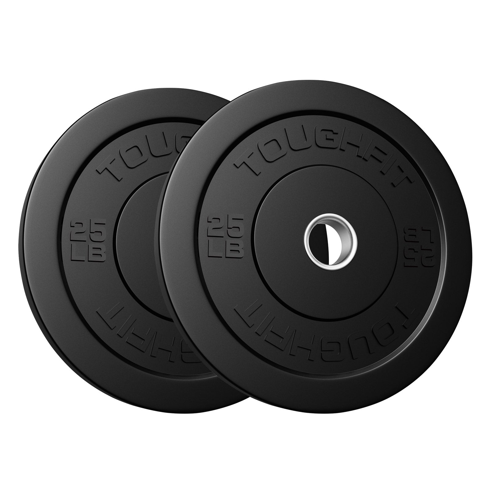 ToughFit Black Olympic Weight Plates Bumper Plates Set