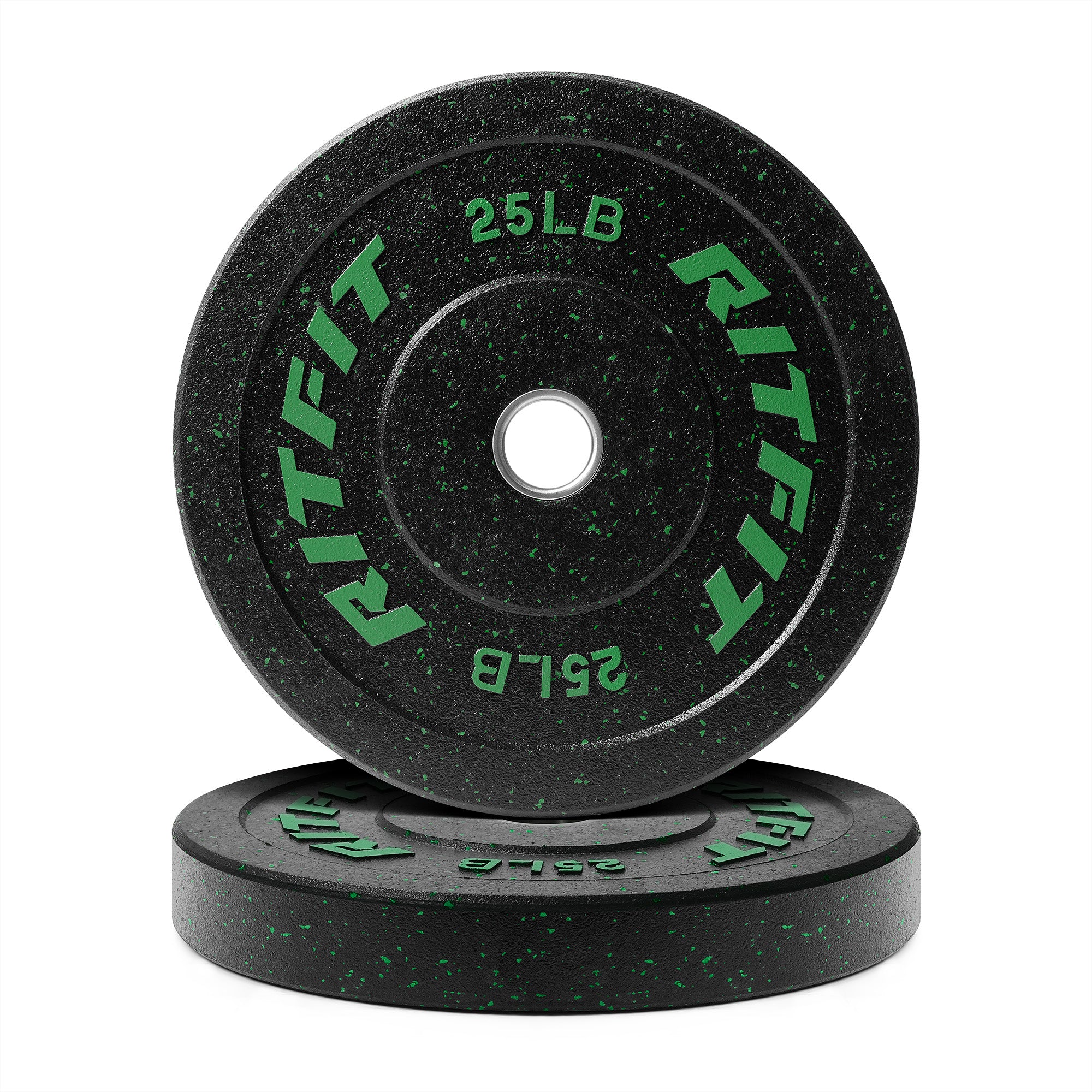 RitFit Fleck Bumper Plates 2-Inch Olympic Rubber Weight Plates - RitFit