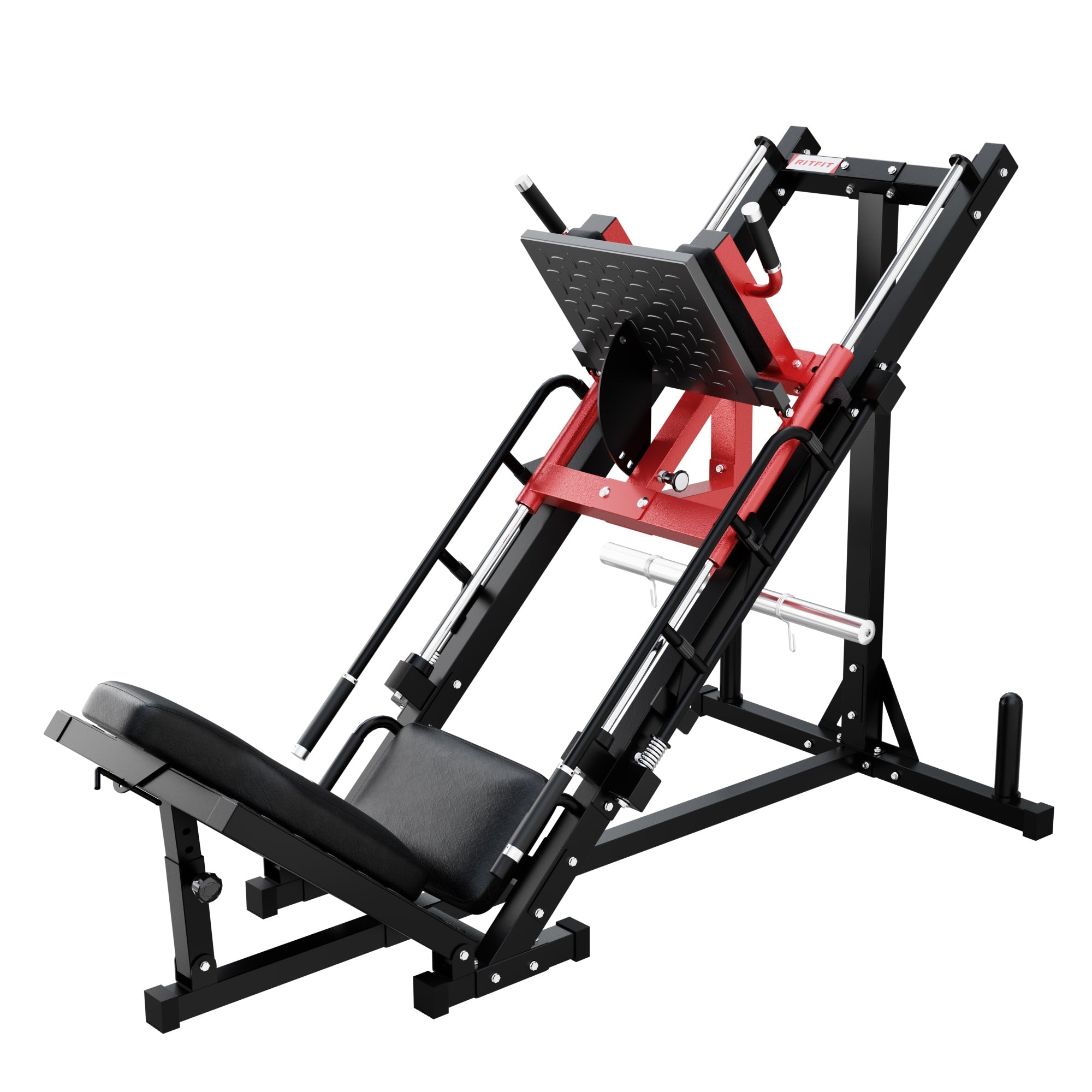 RitFit BLP01 45 Degree 3-In-1 Leg Press Hack Squat and Calf Raise Machine Package