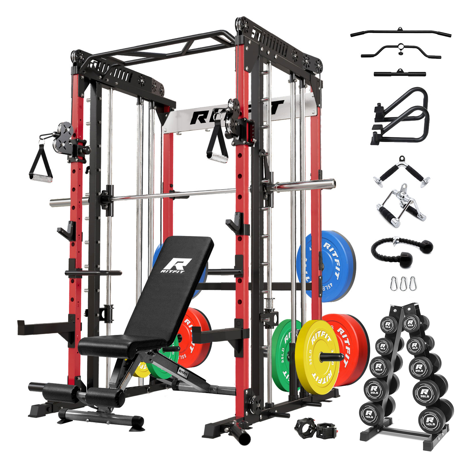 RitFit M1 2.0 Smith Machine Home Gym Package Comprehensive All-In-One Workout System