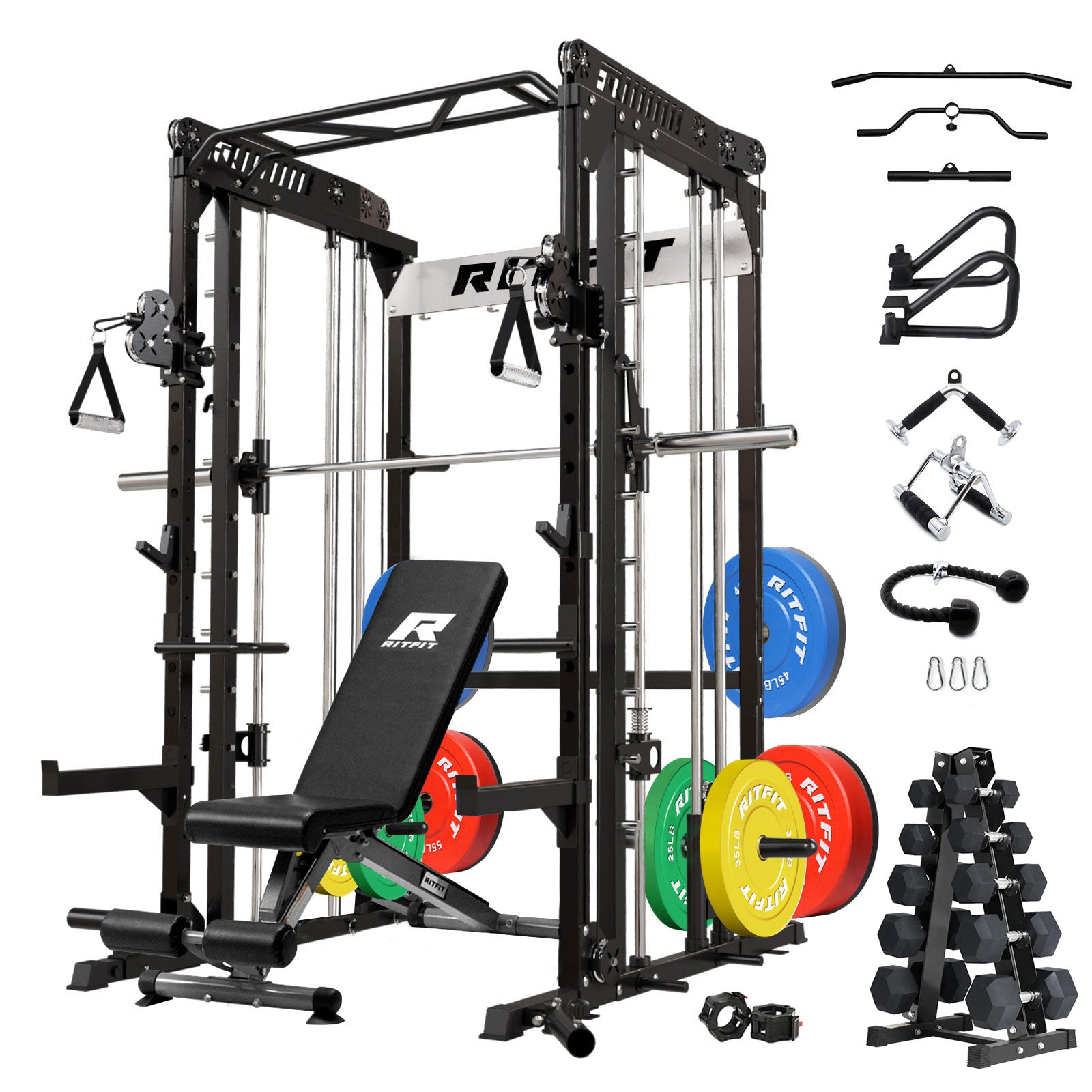 RitFit M1 2.0 Smith Machine Home Gym Package Comprehensive All-In-One Workout System