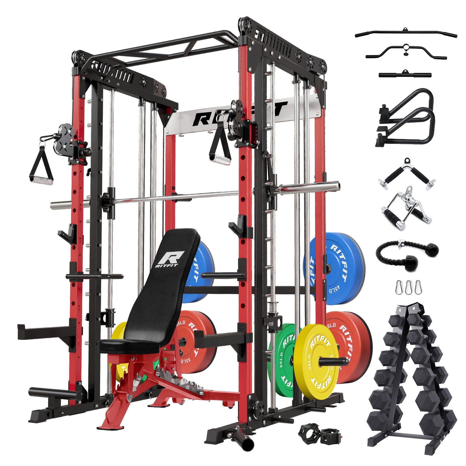 RitFit M1 2.0 Smith Machine Home Gym Package Comprehensive All-In-One Workout System