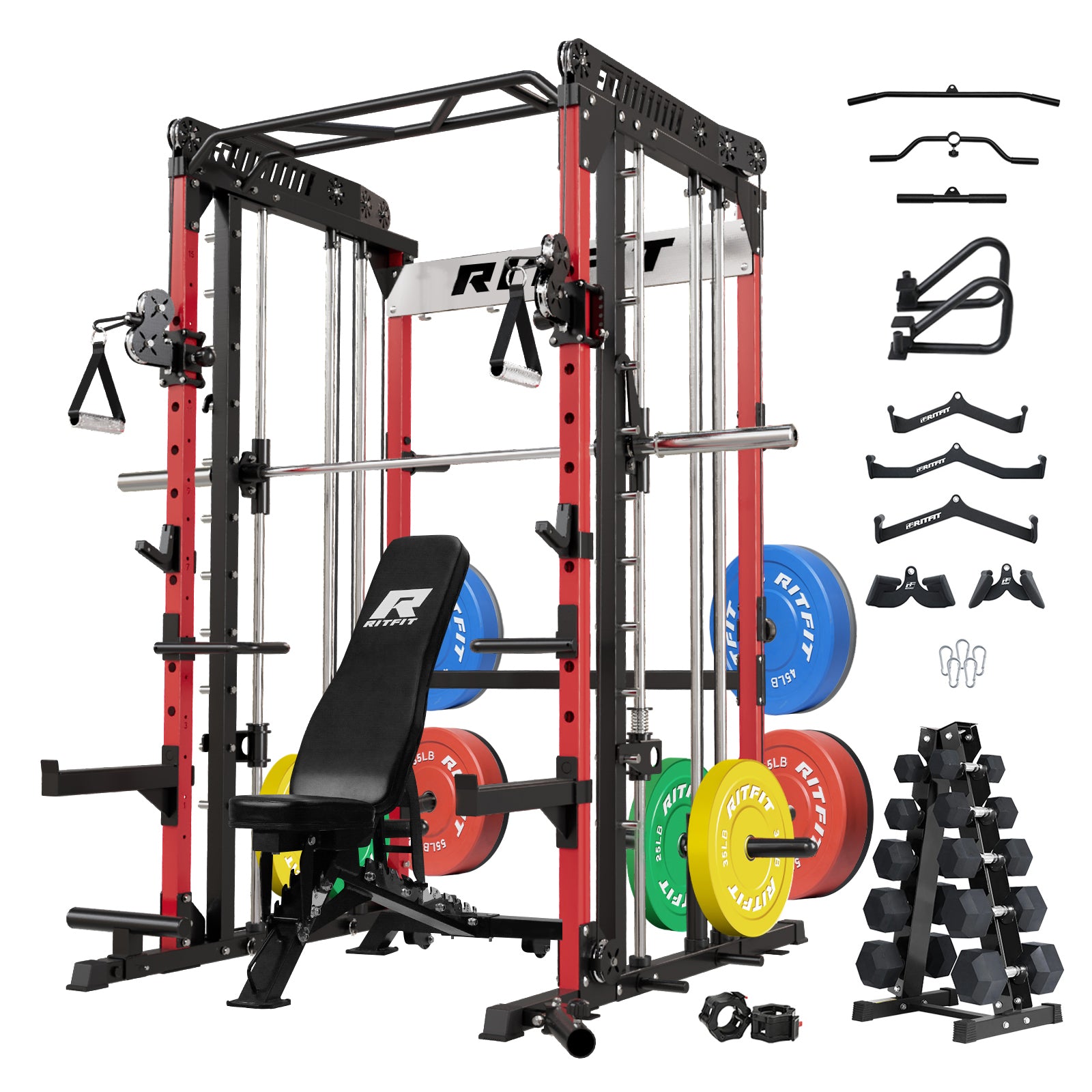 RitFit M1 2.0 Smith Machine Home Gym Package Comprehensive All-In-One Workout System