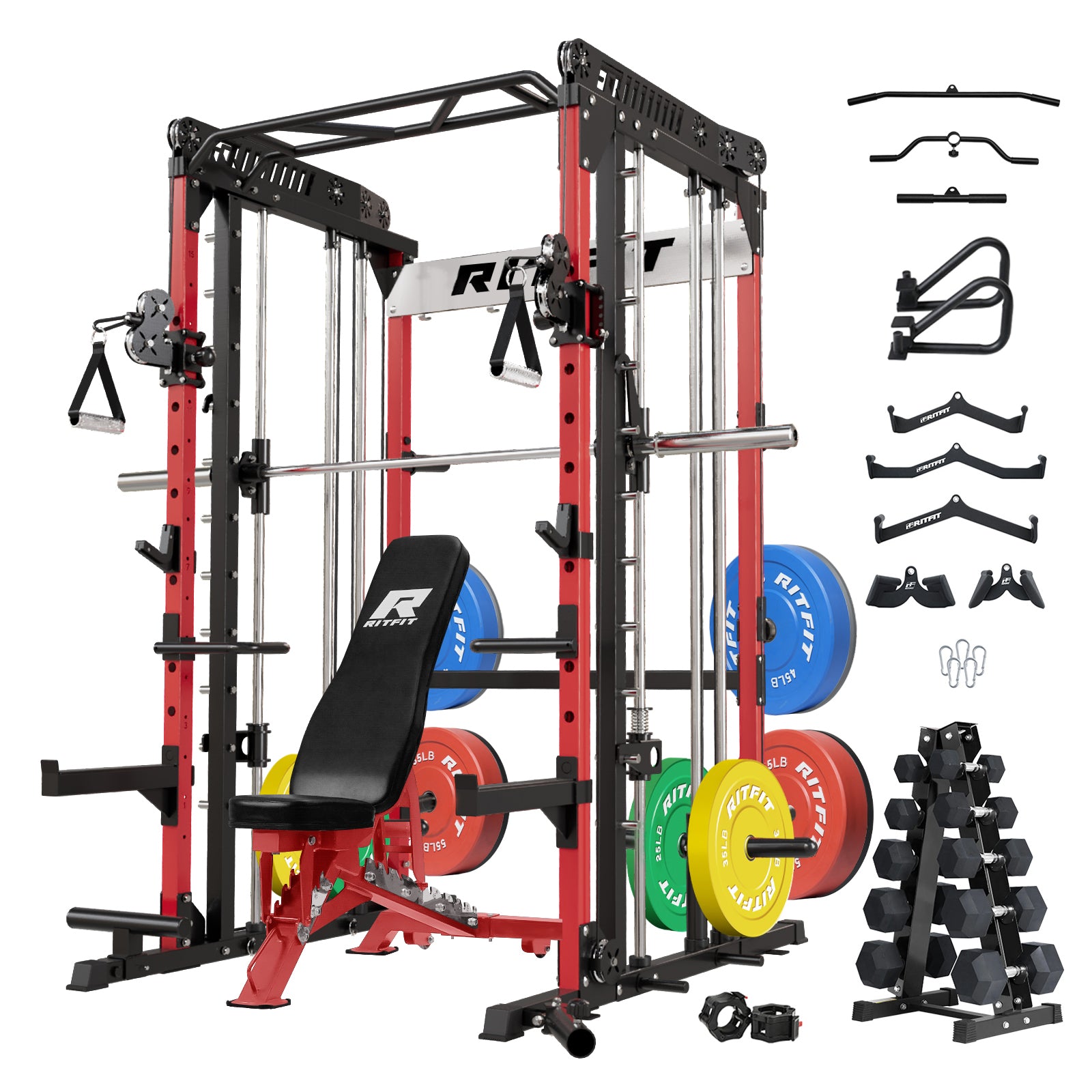 RitFit M1 2.0 Smith Machine Home Gym Package Comprehensive All-In-One Workout System