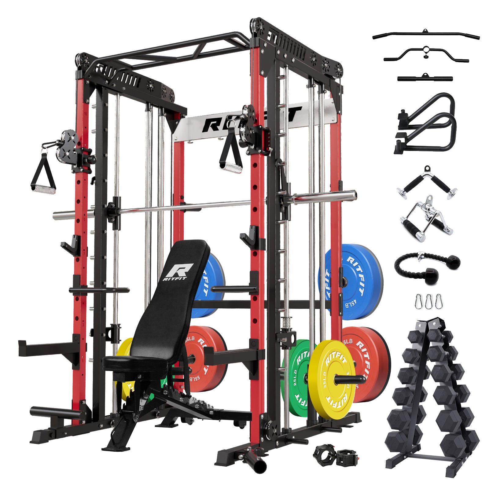 RitFit M1 2.0 Smith Machine Home Gym Package Comprehensive All-In-One Workout System