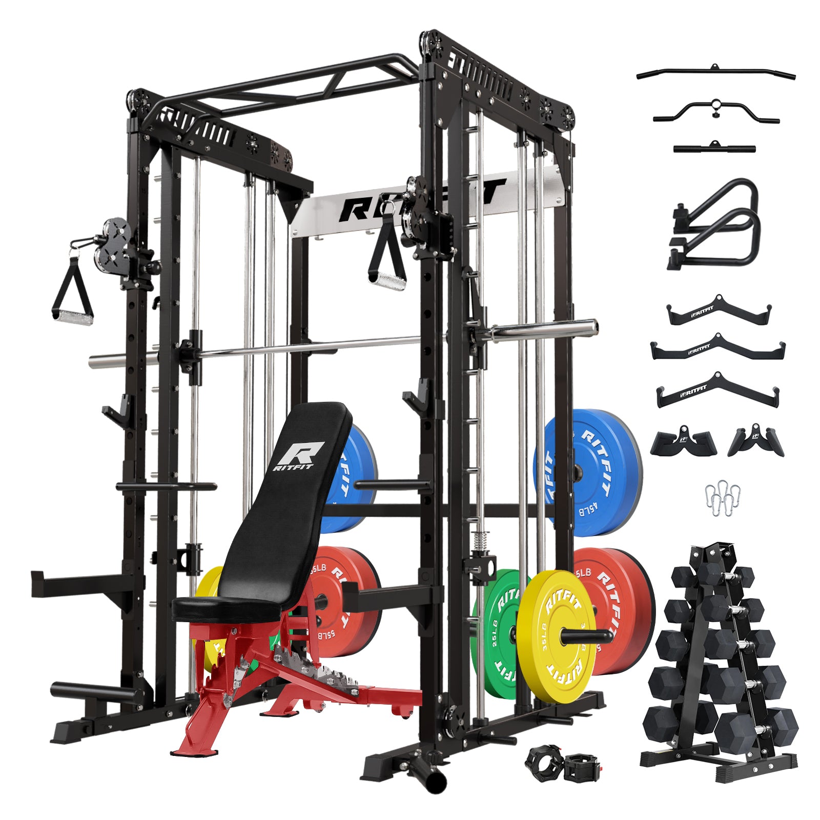 RitFit M1 2.0 Smith Machine Home Gym Package Comprehensive All-In-One Workout System