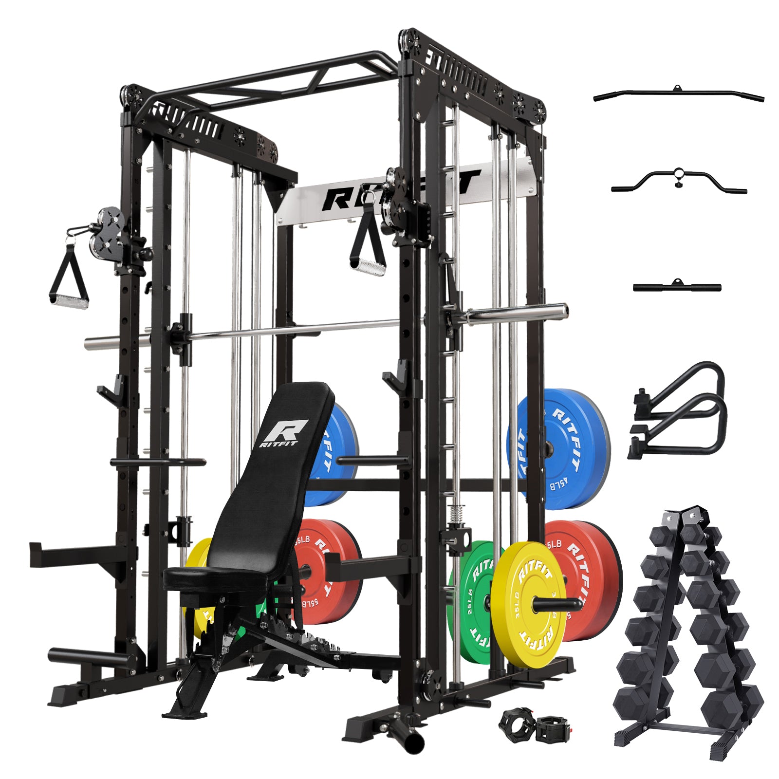 RitFit M1 2.0 Smith Machine Home Gym Package Comprehensive All-In-One Workout System