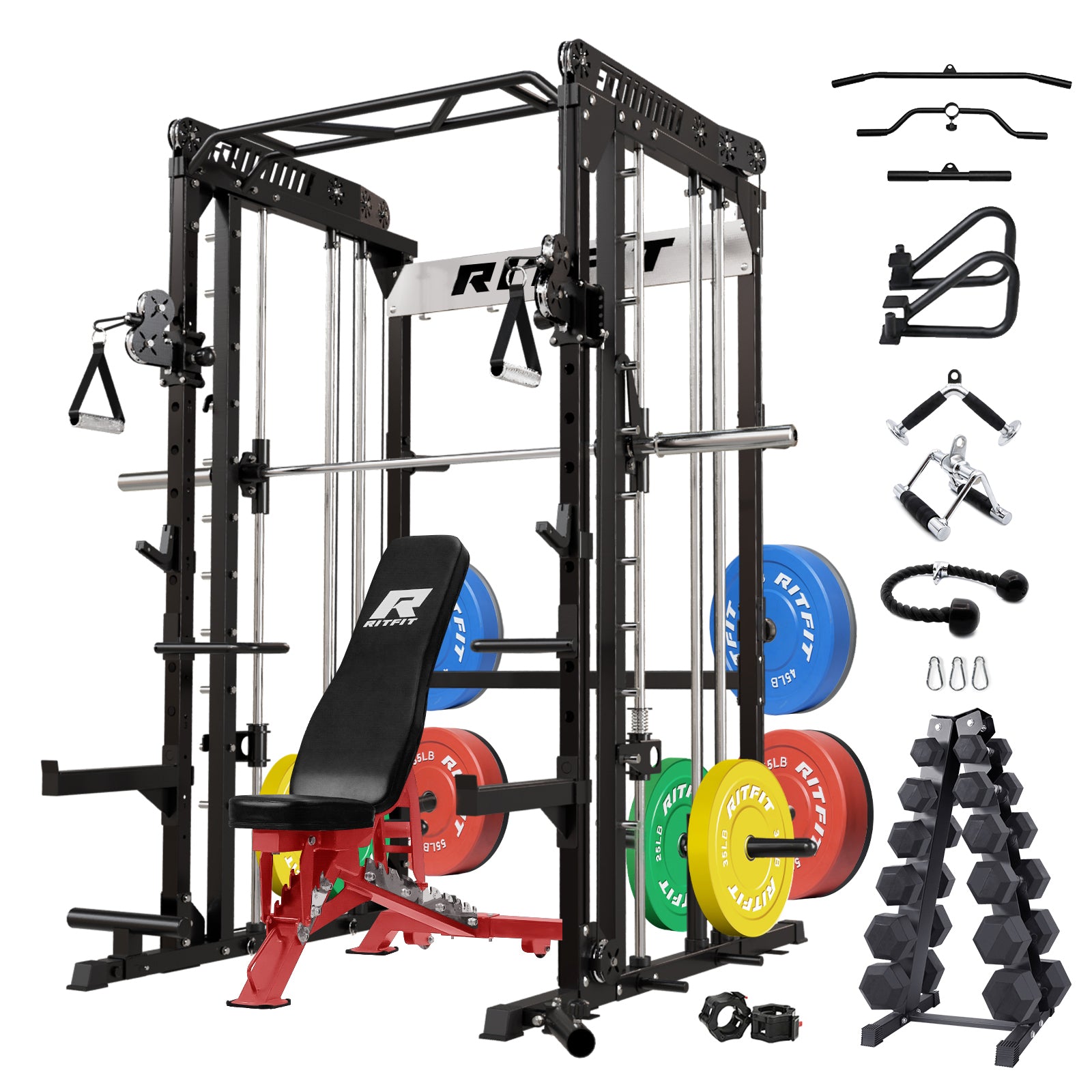 RitFit M1 2.0 Smith Machine Home Gym Package Comprehensive All-In-One Workout System