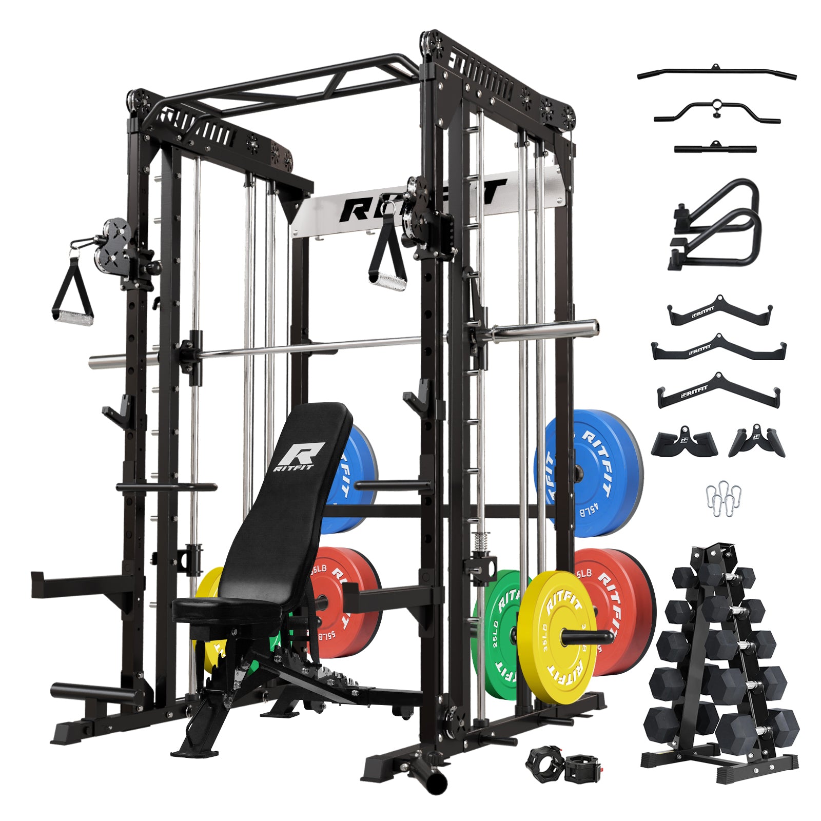 RitFit M1 2.0 Smith Machine Home Gym Package Comprehensive All-In-One Workout System