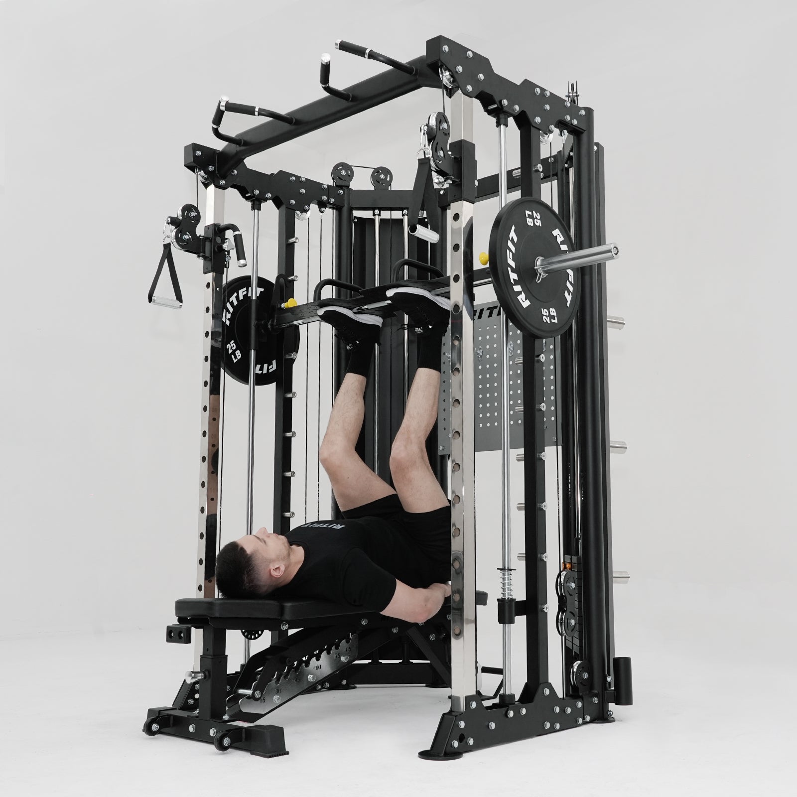 RitFit BPC06 All-In-One Smith Machine with 260LB Weight Stacks