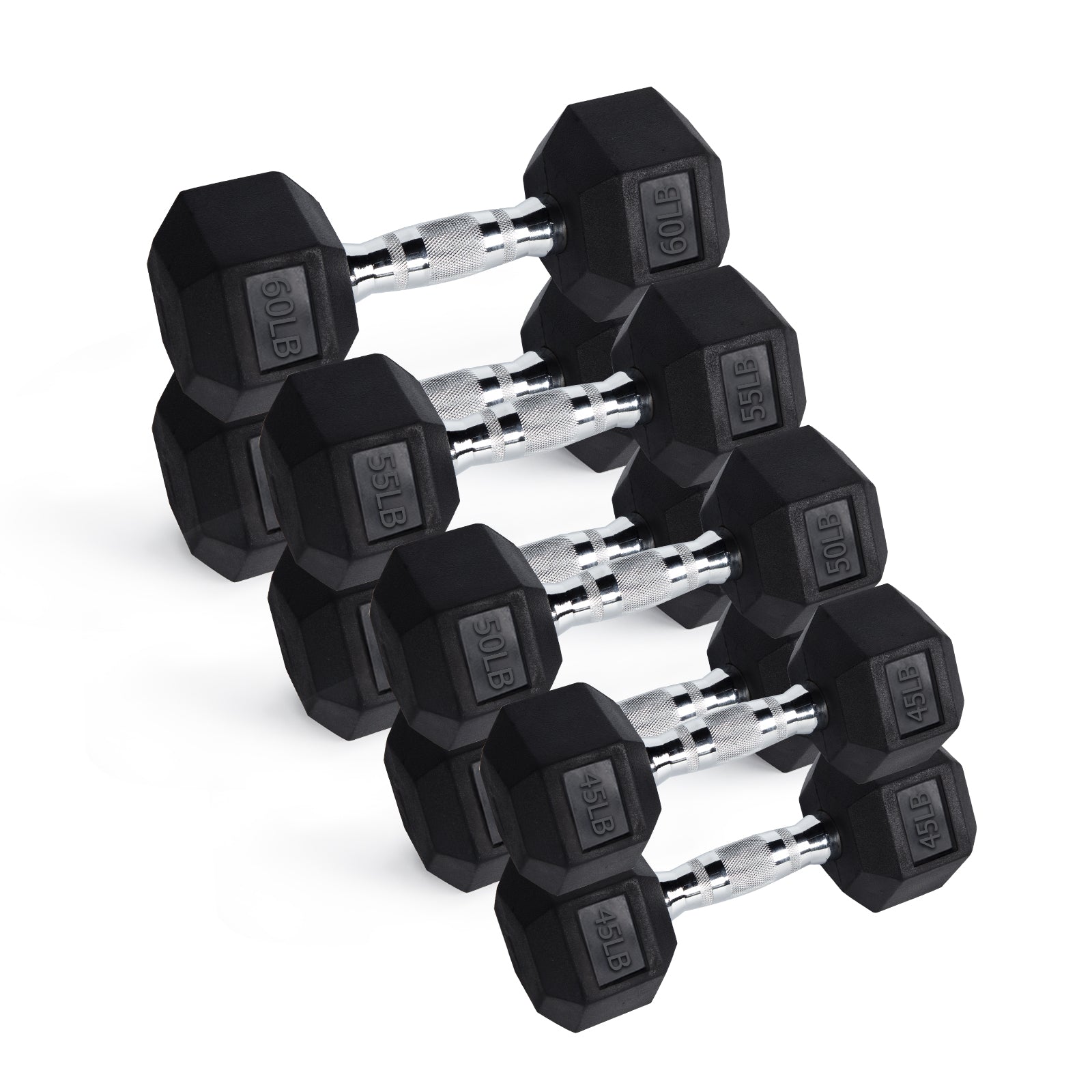 RitFit Rubber Hex Dumbbells Pairs and Sets