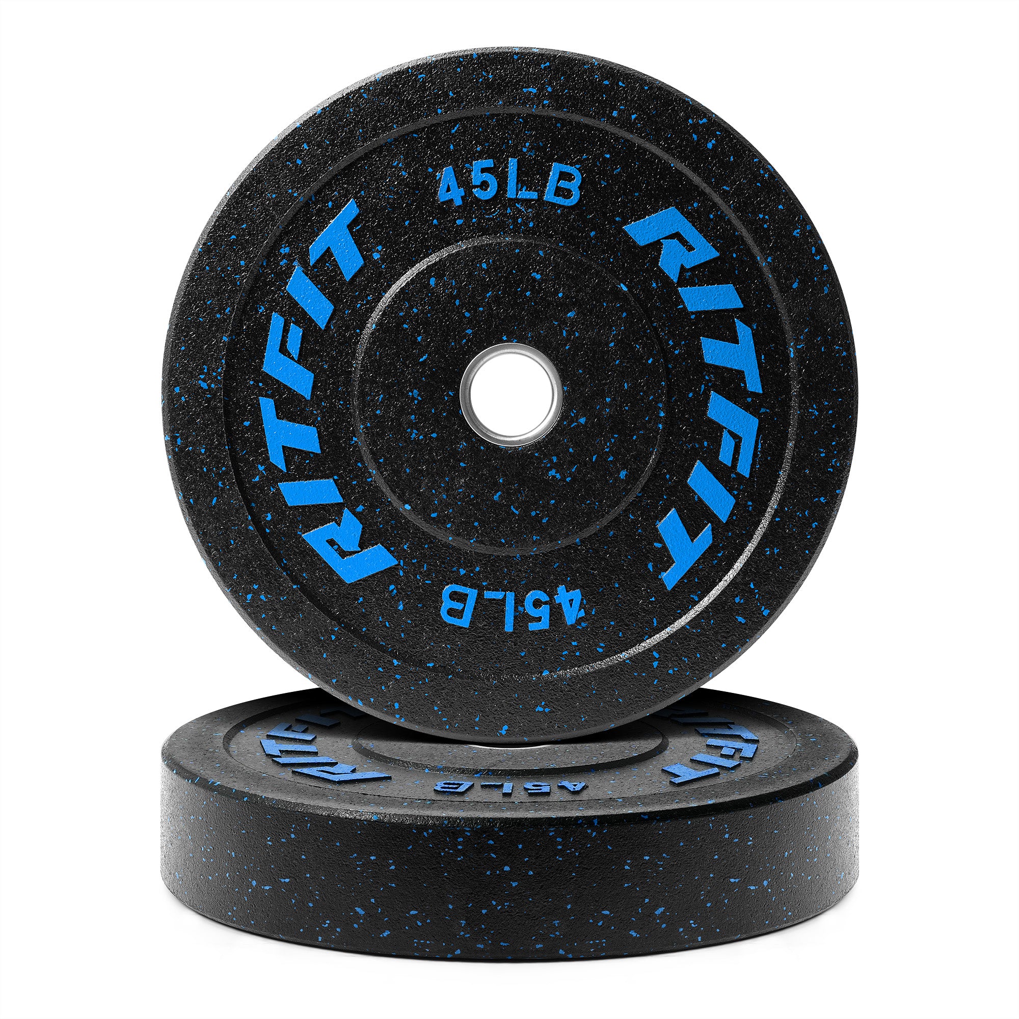 RitFit Fleck Bumper Plates 2-Inch Olympic Rubber Weight Plates - RitFit