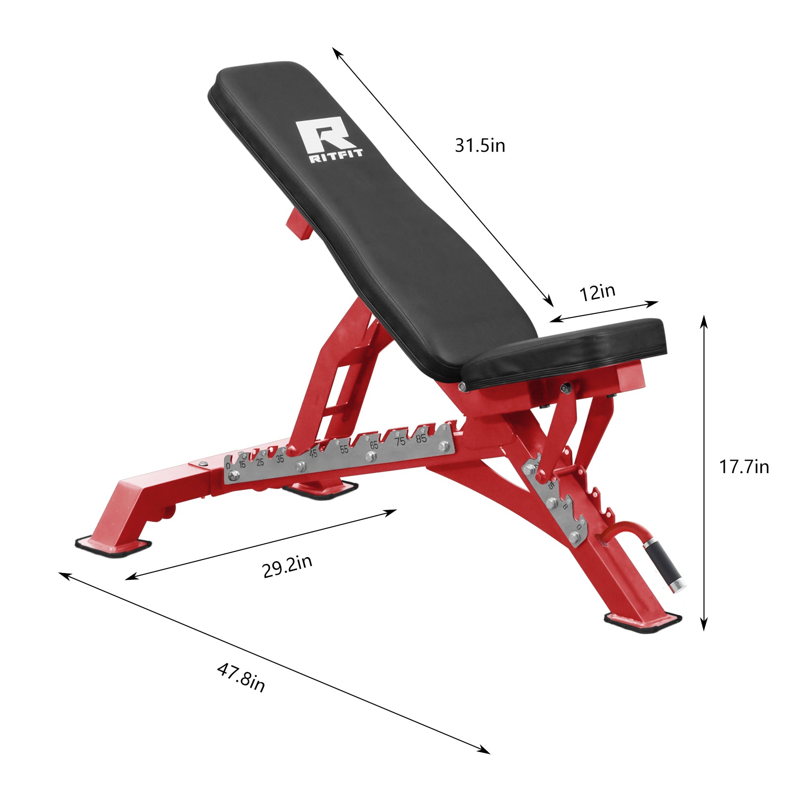 RitFit 1300LB Adjustable Weight Bench BWB01