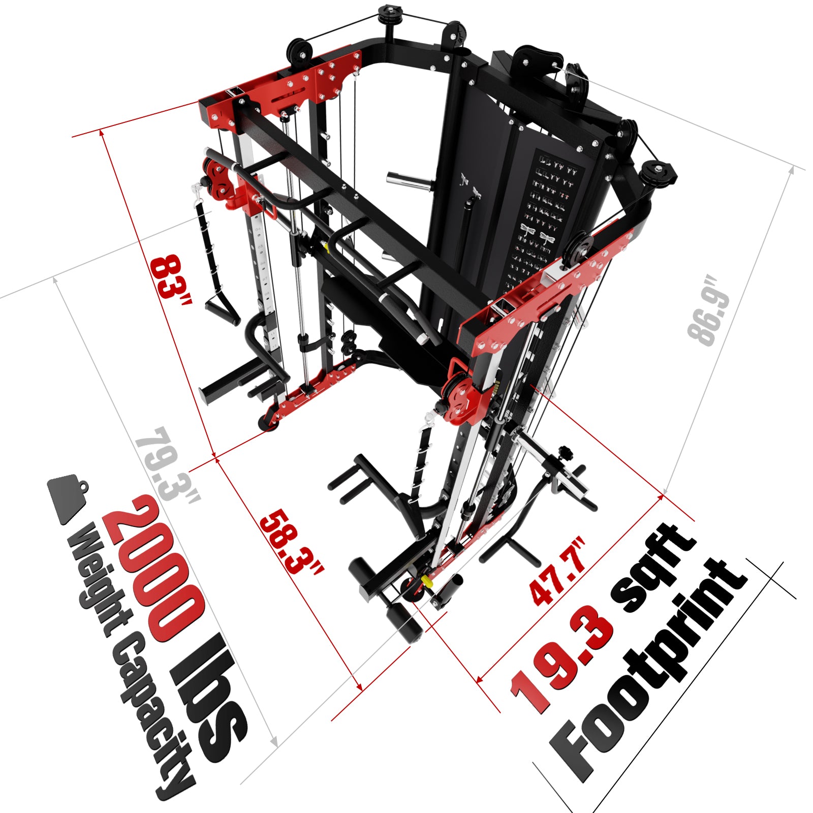 RitFit BPC05 Smith Machine Home Gym Package