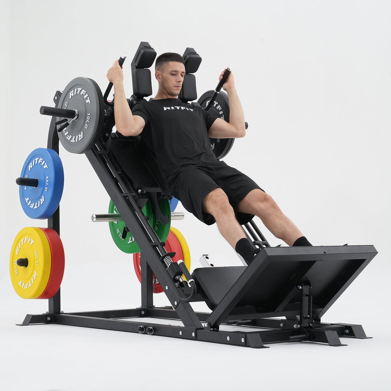 RitFit GAZELLE PRO 3-In-1 Leg Press and Hack Squat Machine