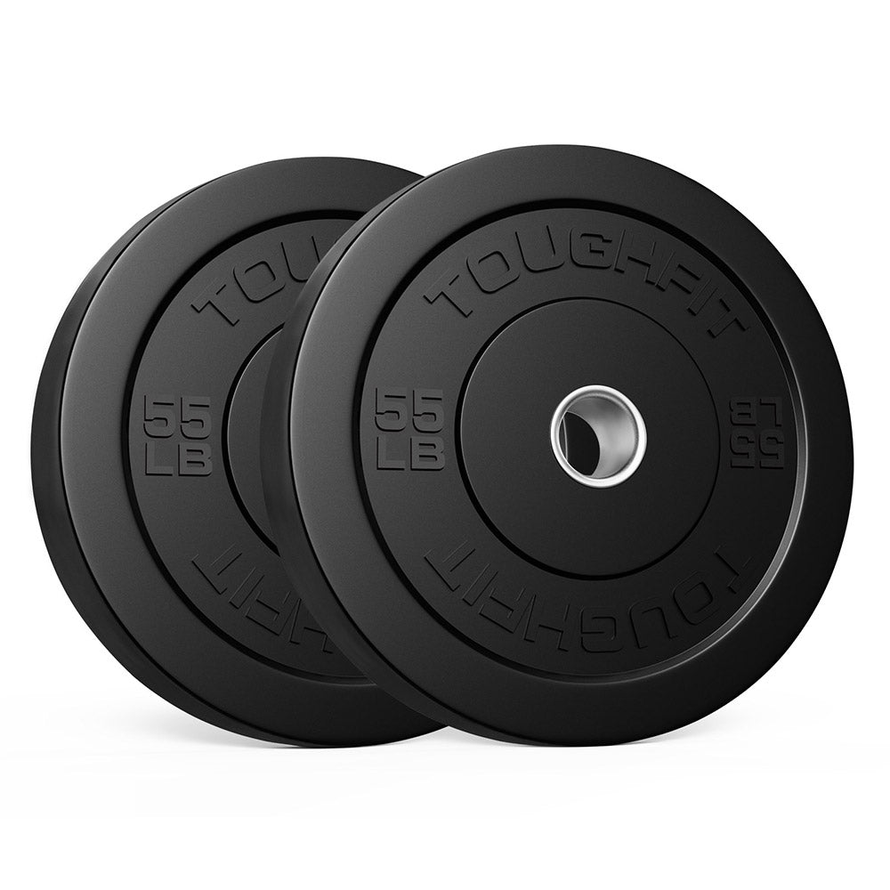 ToughFit Black Olympic Weight Plates Bumper Plates Set