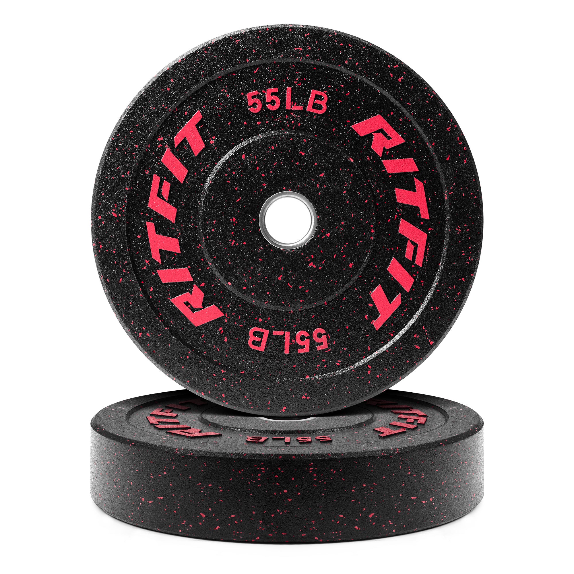 RitFit Fleck Bumper Plates 2-Inch Olympic Rubber Weight Plates - RitFit