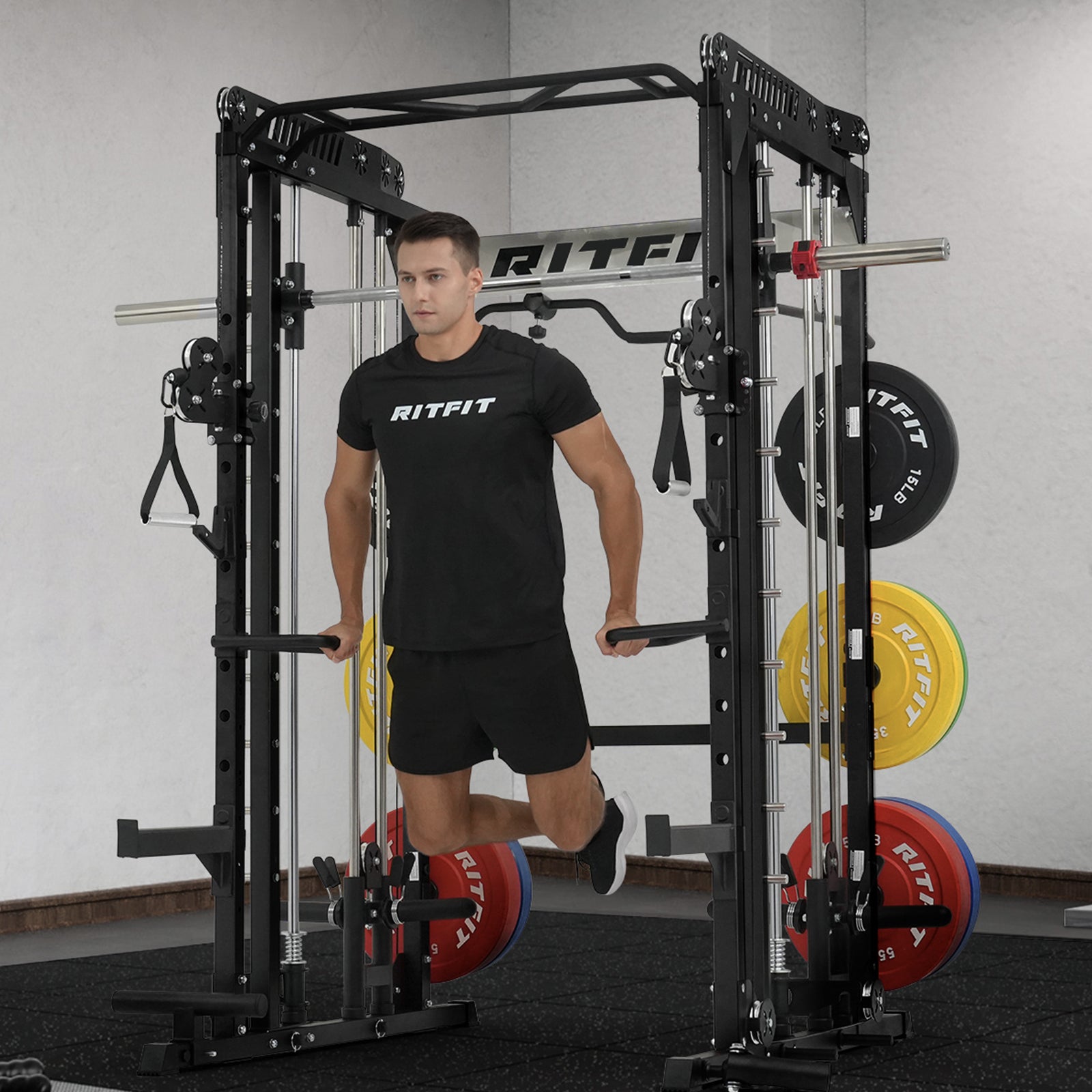 RitFit M1 Multi-Functional Smith Machine for Full-Body Workouts