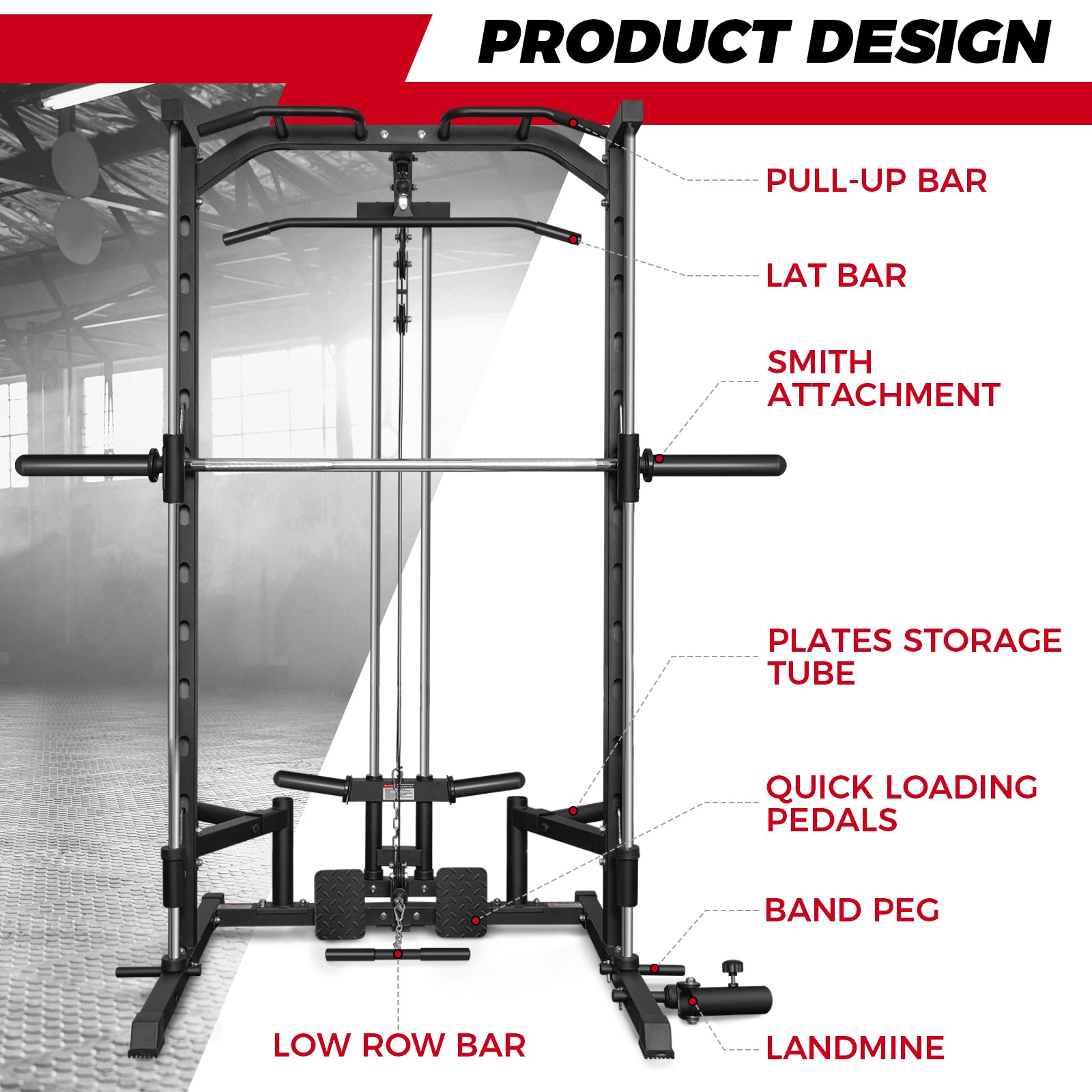 RitFit PSR05 Multifunctional Smith Machine Upgraded 2.0 - RitFit