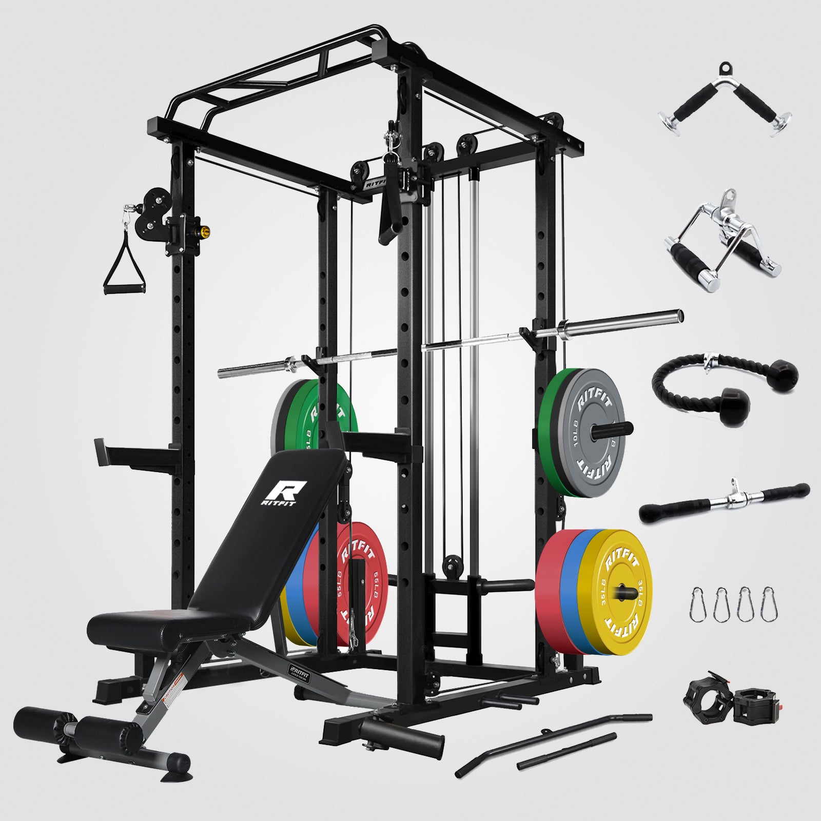 RitFit PPC03 Power Cage Home Gym Package for compact home workout solutions