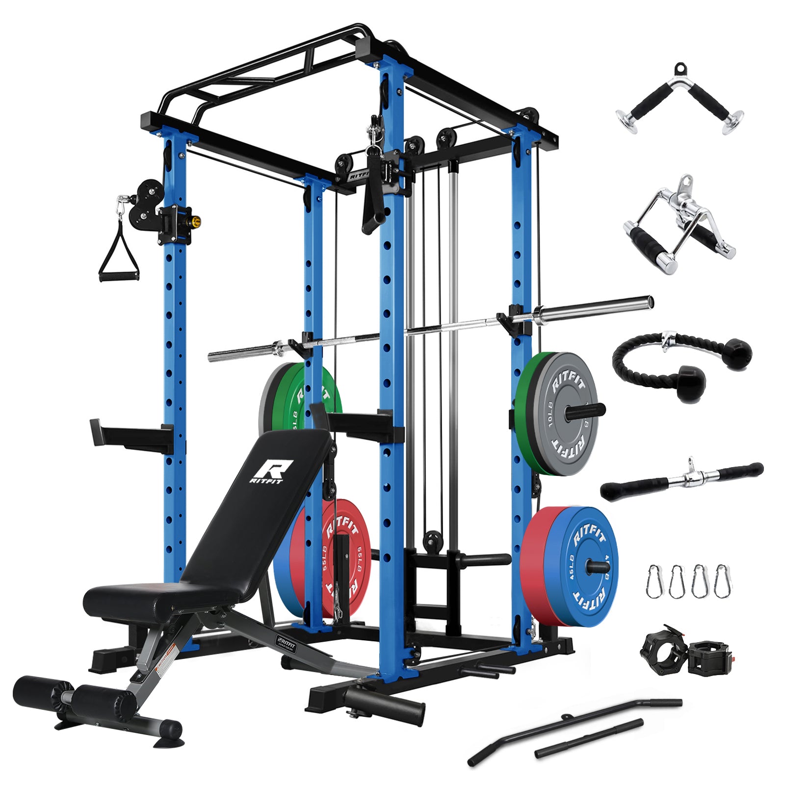 RitFit PPC03 Power Cage Home Gym Package with seamless workout transitions