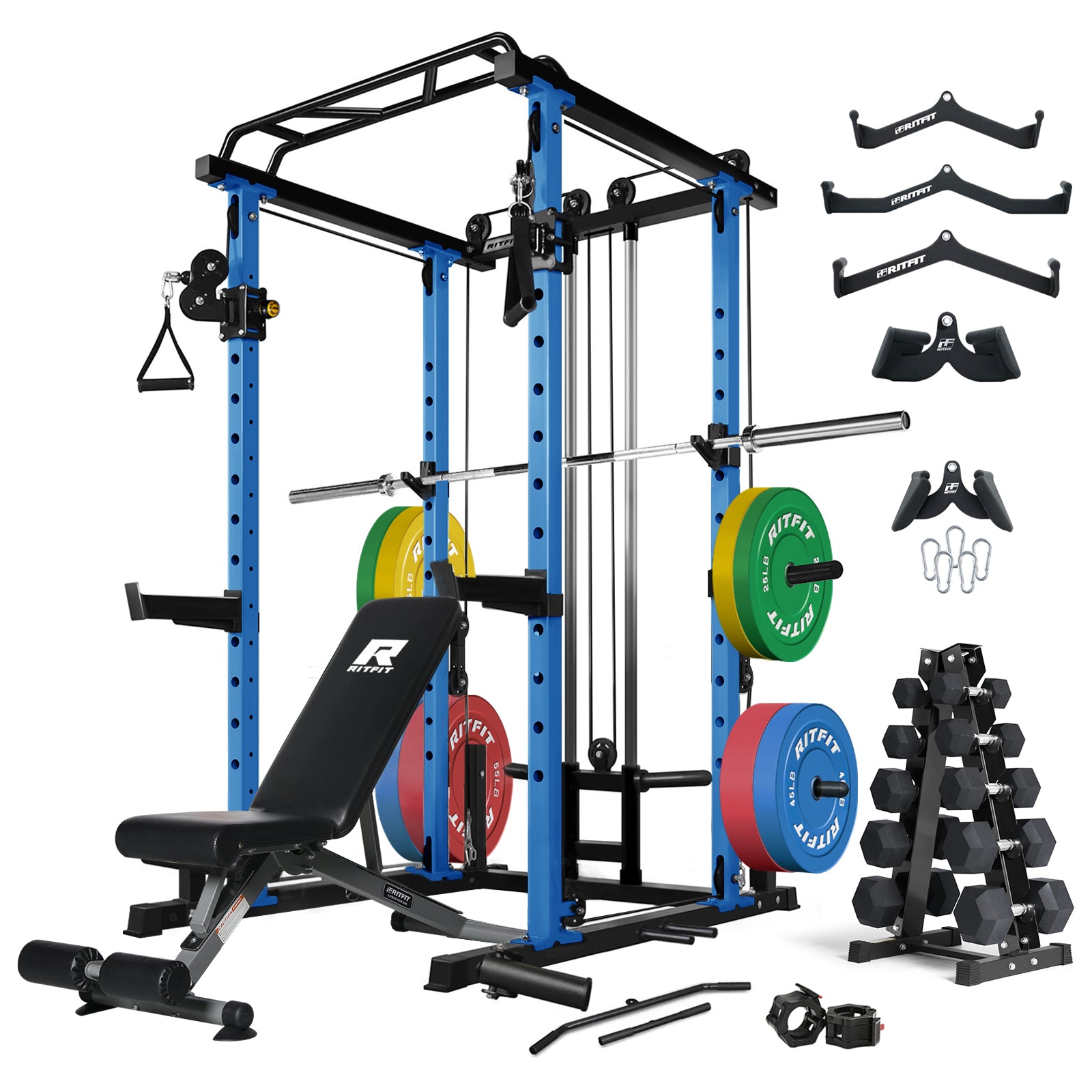 RitFit PPC03 Power Cage Home Gym Package for efficient and safe strength training